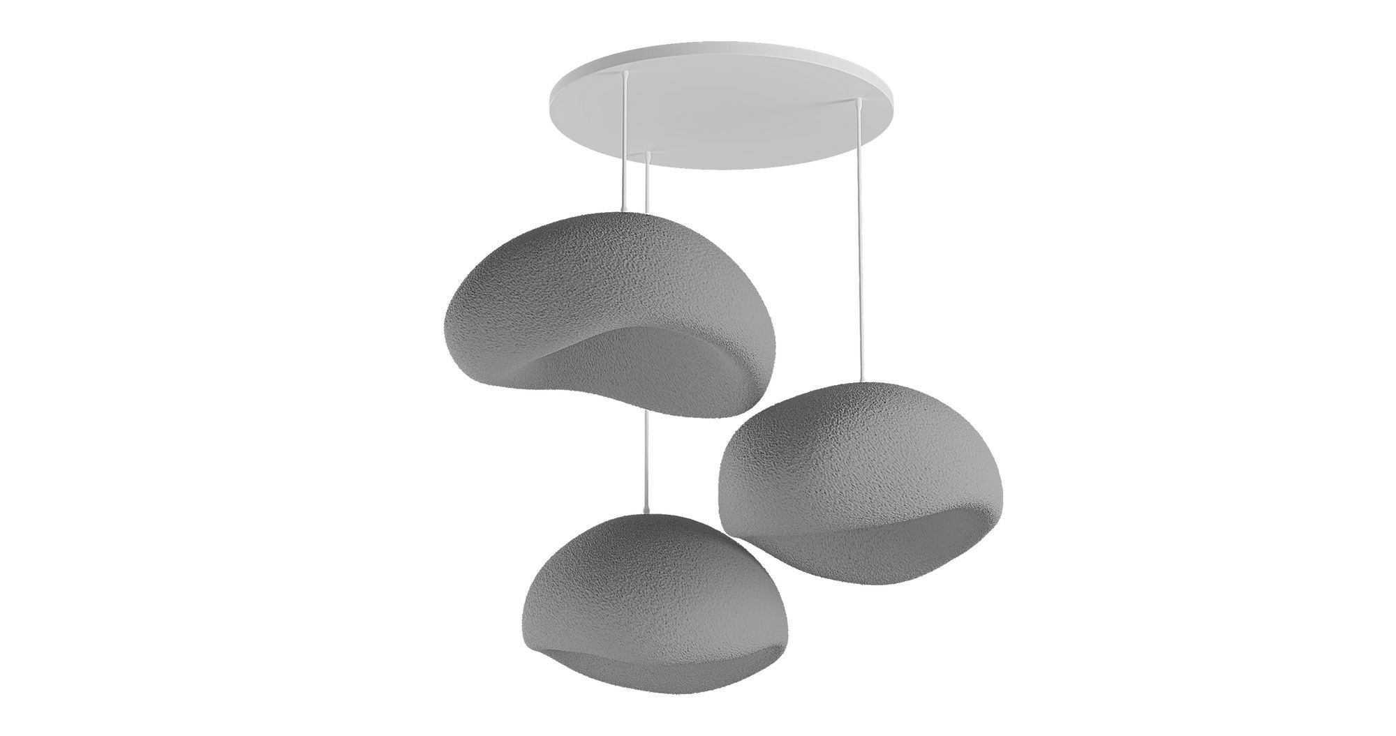 Candeeiro de Teto – 22-120 cm – Cinza Concreto – Composto Polimérico