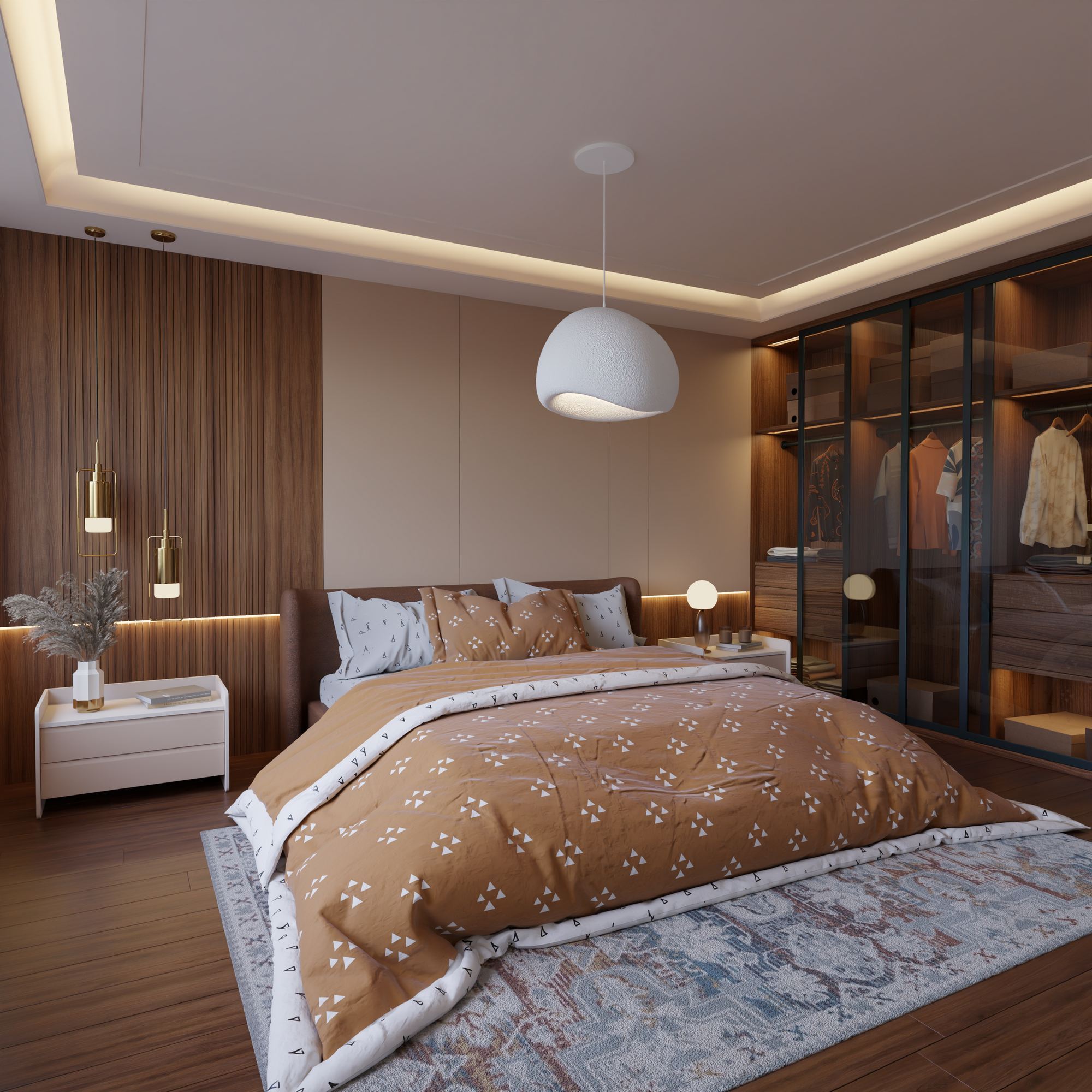 Candeeiro de Teto – 42 x 38 x 28 cm – Branco – Composto Polimérico