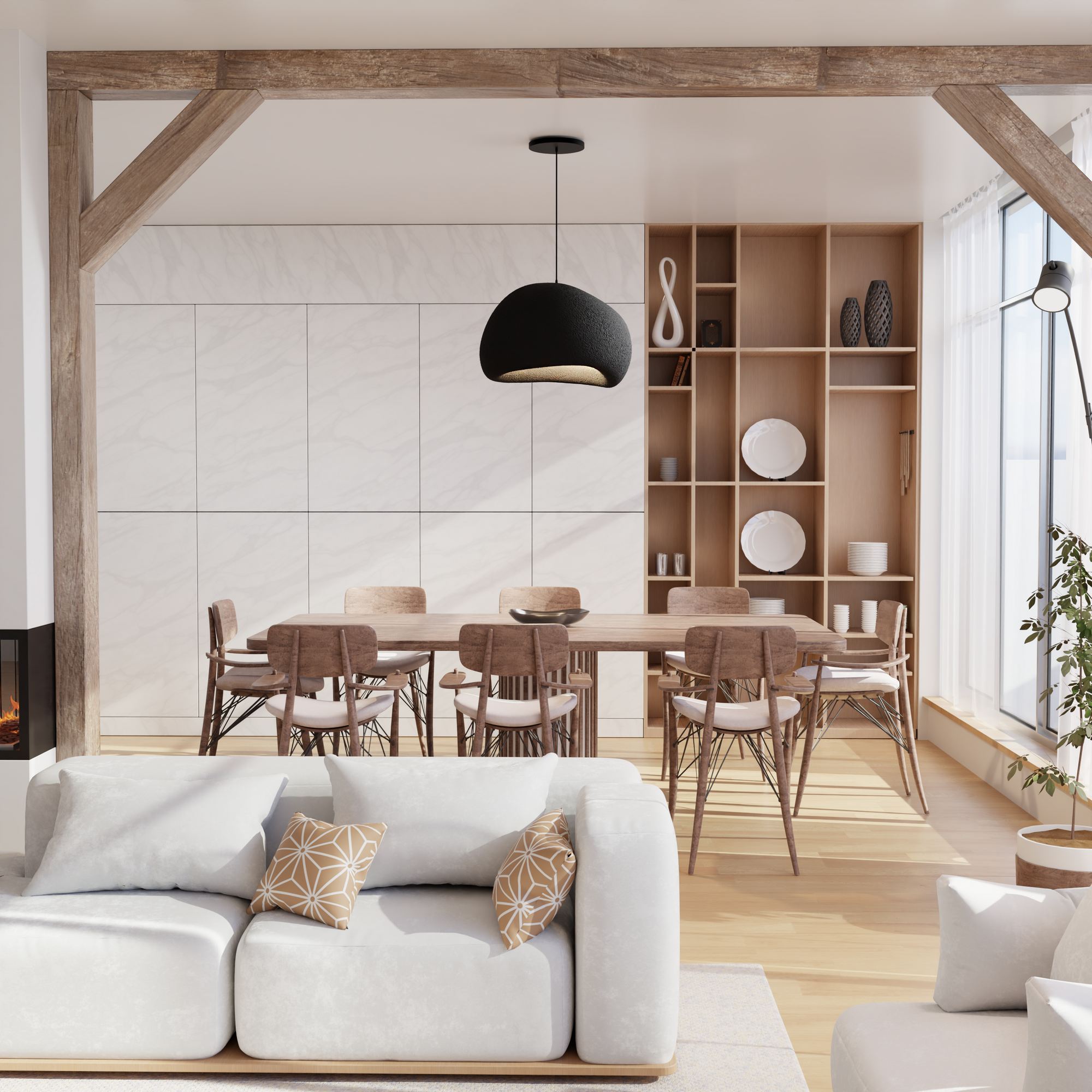 Candeeiro de Teto – 31-120 cm – Preto – Composto Polimérico