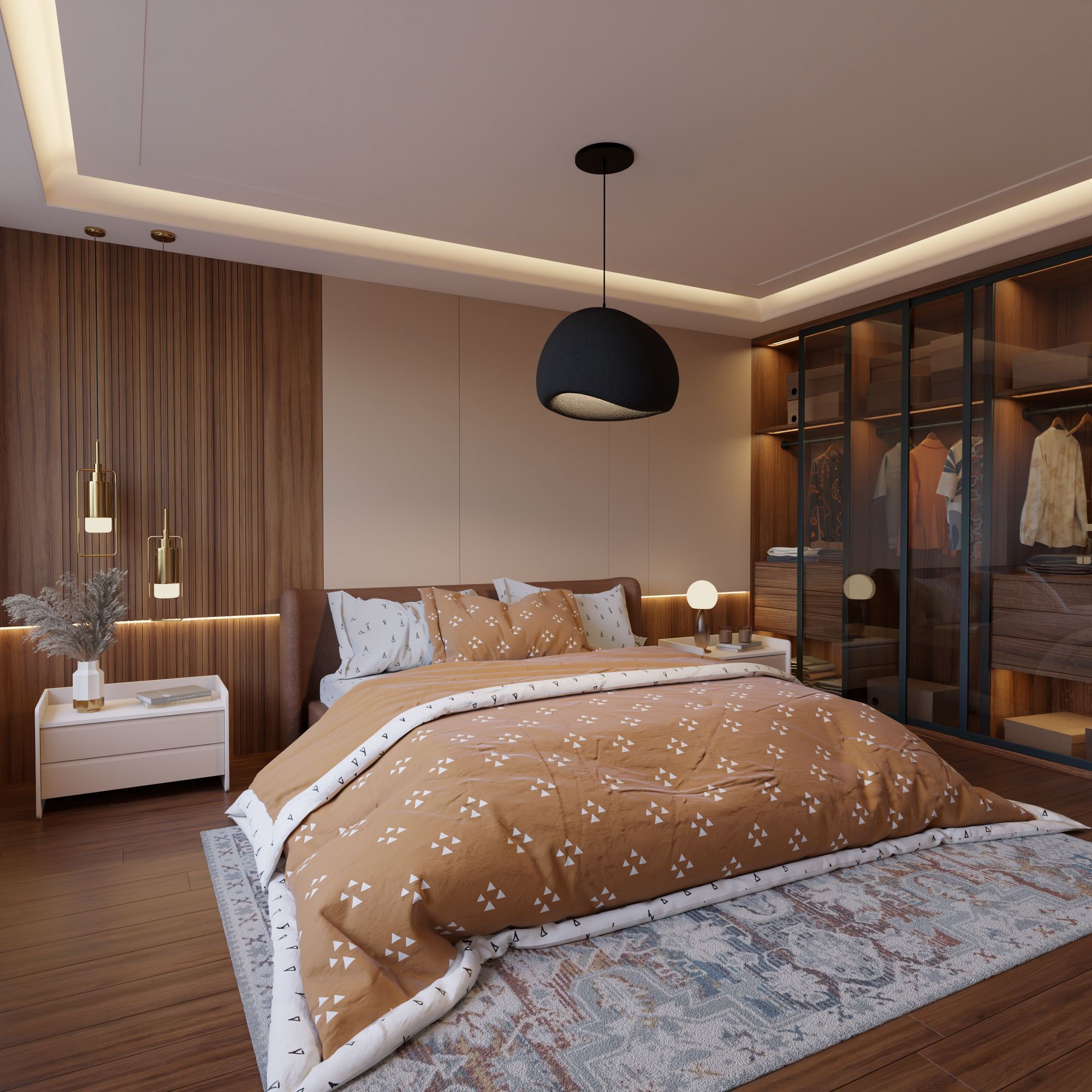 Candeeiro de Teto – 31-120 cm – Preto – Composto Polimérico