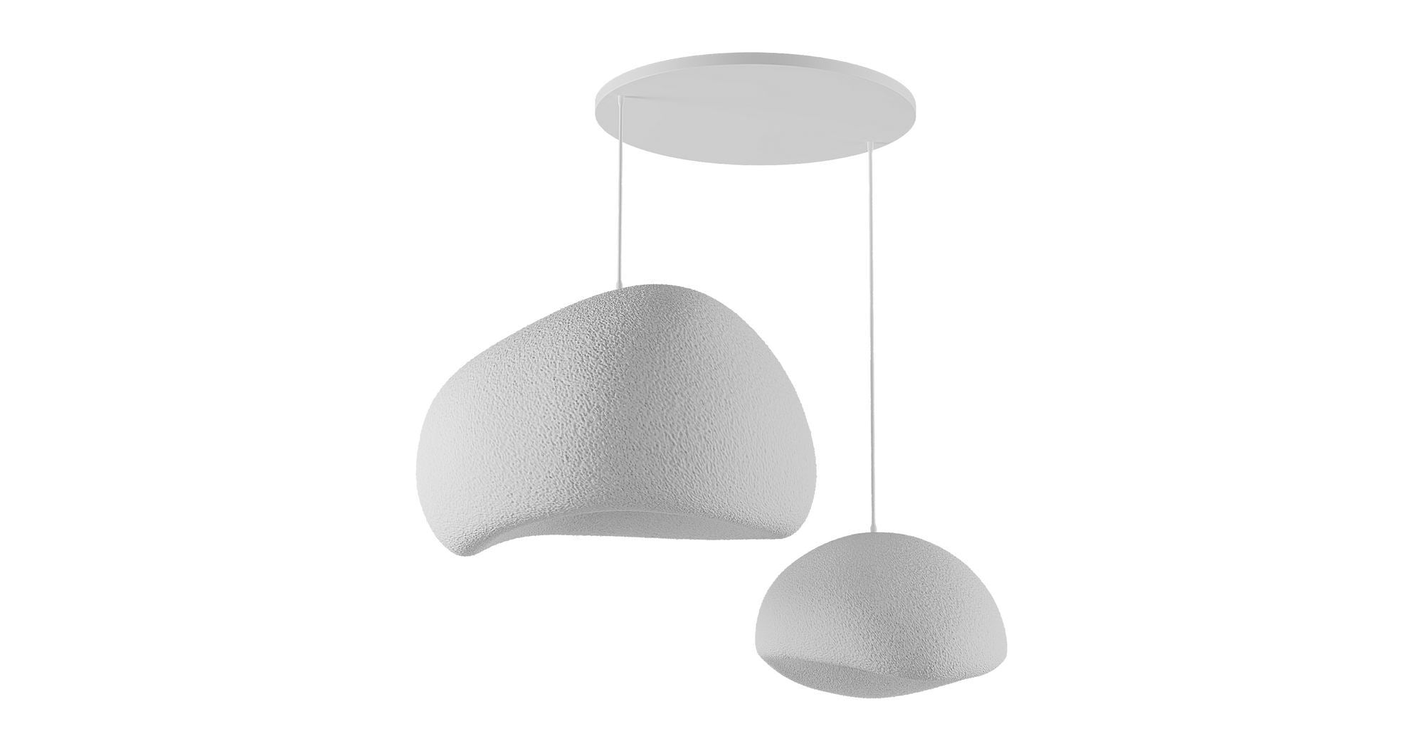 Candeeiro de Teto – 42 x 38 x 28 cm – Branco – Composto Polimérico