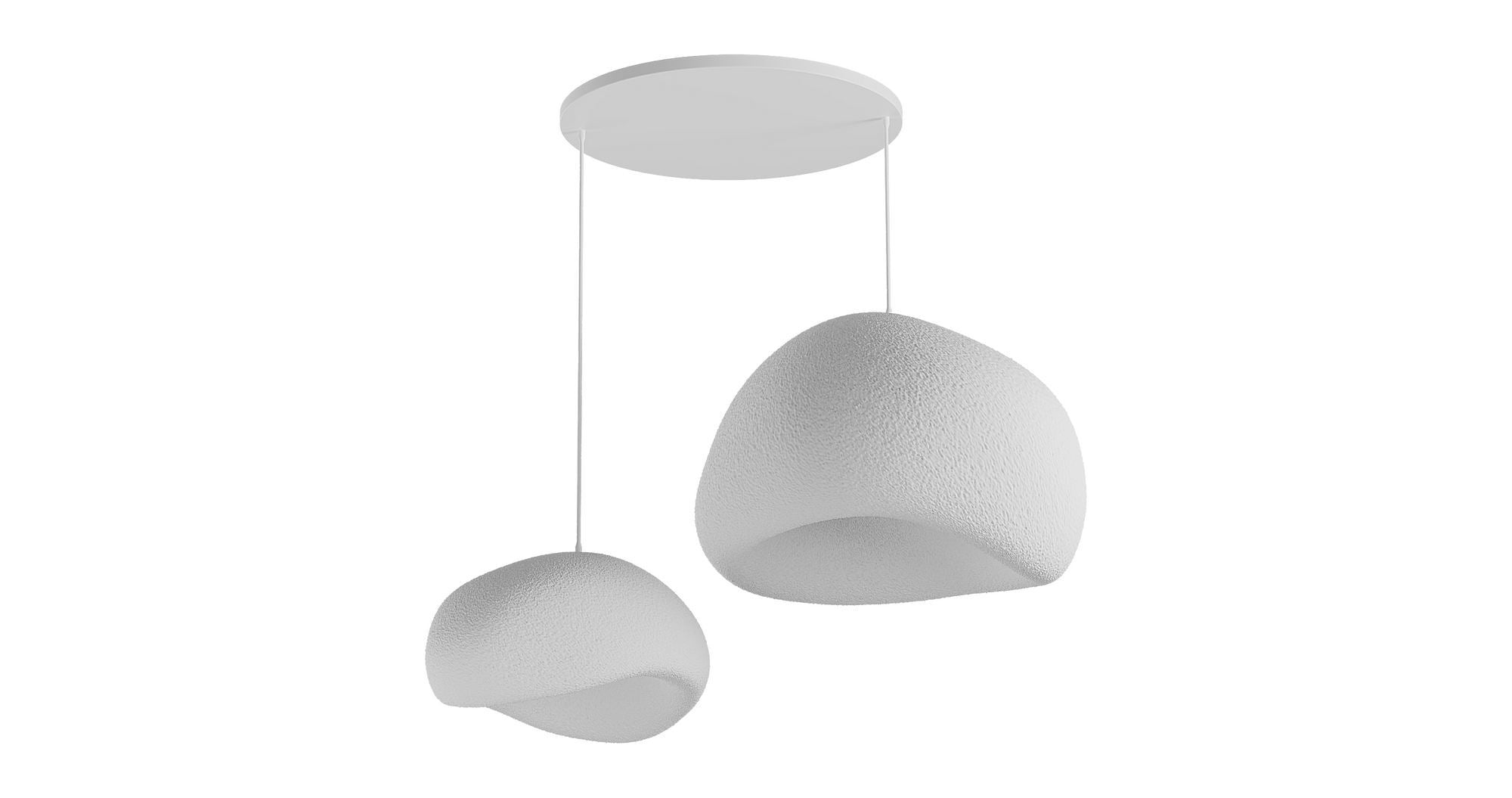 Candeeiro de Teto – 42 x 38 x 28 cm – Branco – Composto Polimérico