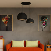 Candeeiro de Teto – 42 x 38 x 28 cm – Preto – Composto Polimérico