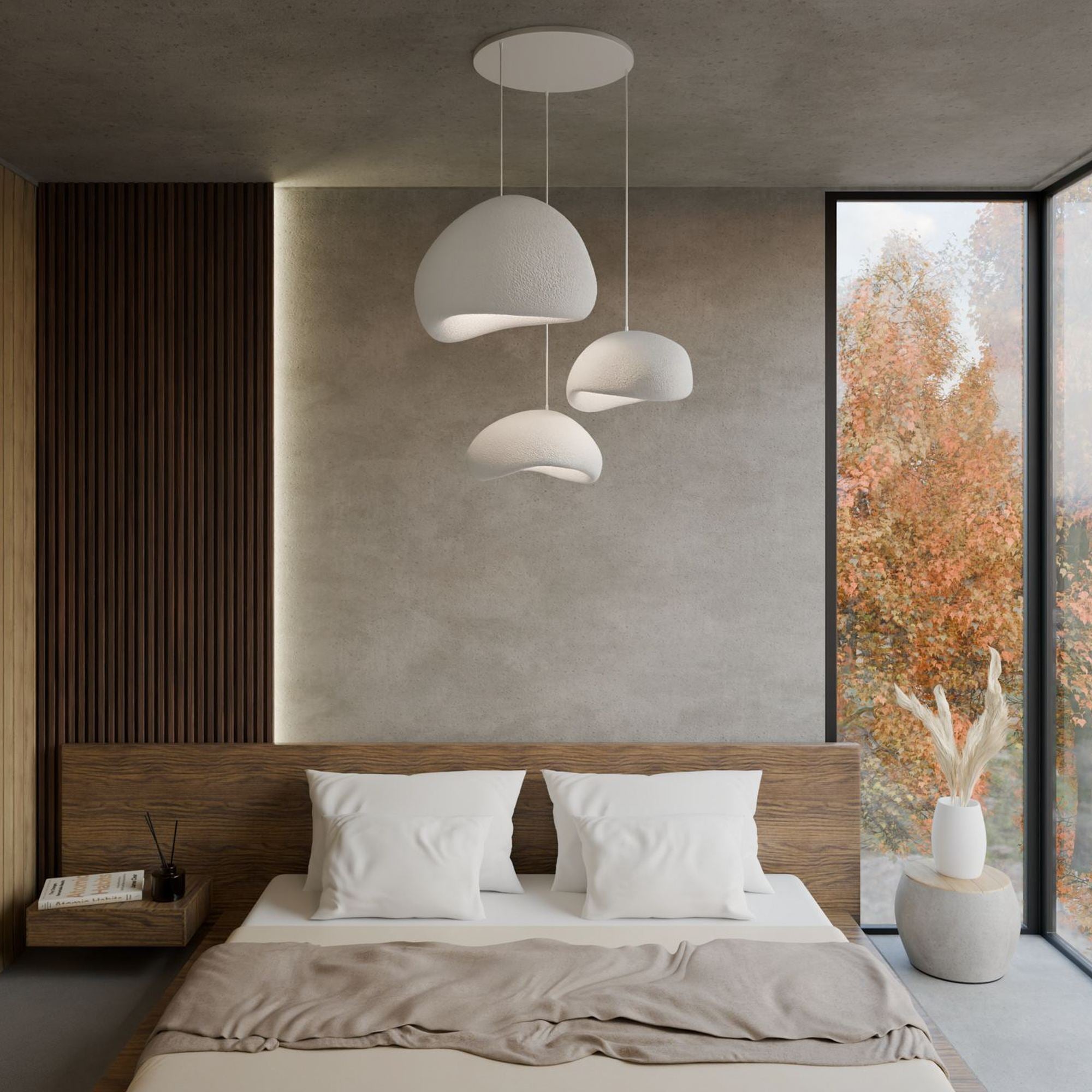 Candeeiro de Teto – 31-120 cm – Branco – Composto Polimérico