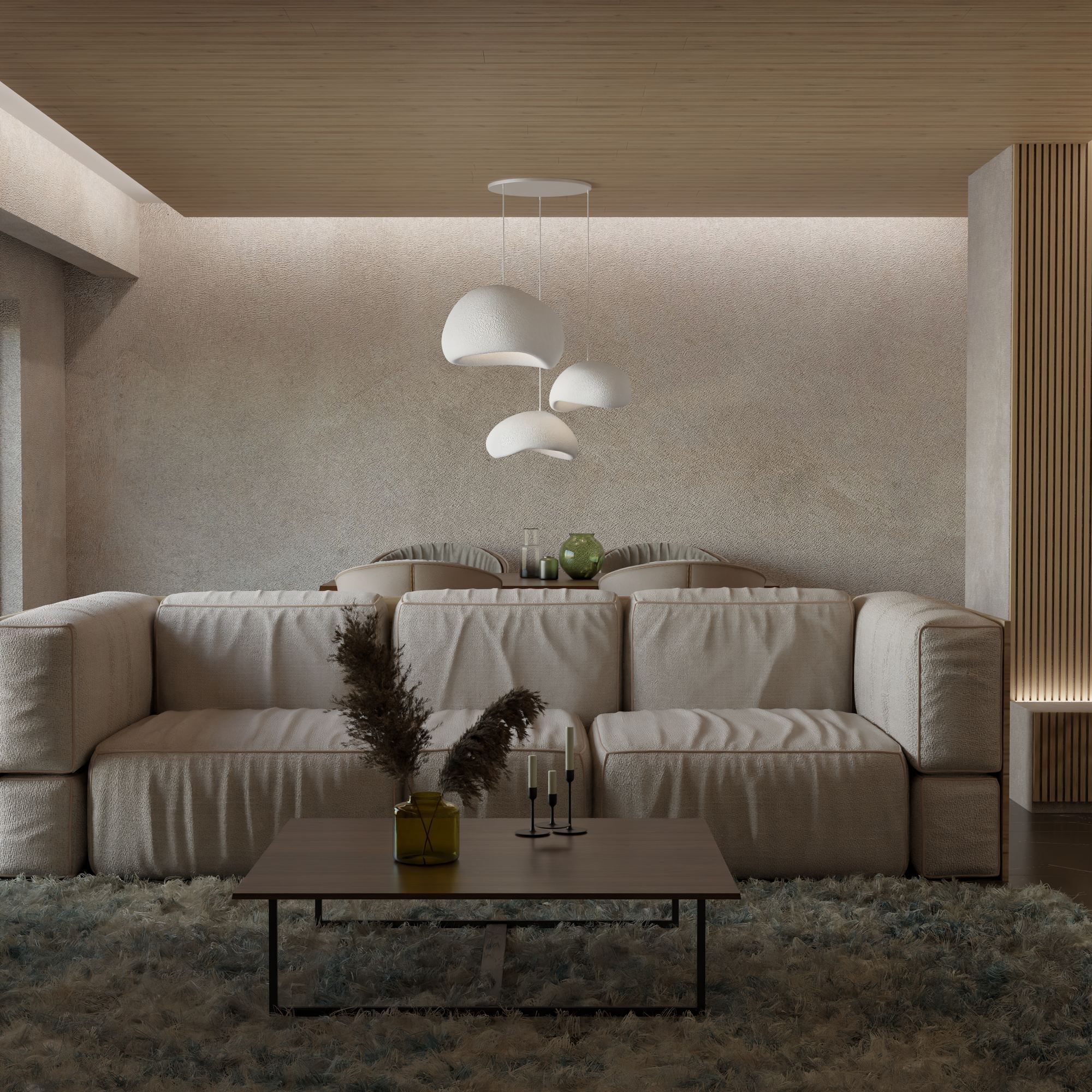 Candeeiro de Teto – 31-120 cm – Branco – Composto Polimérico