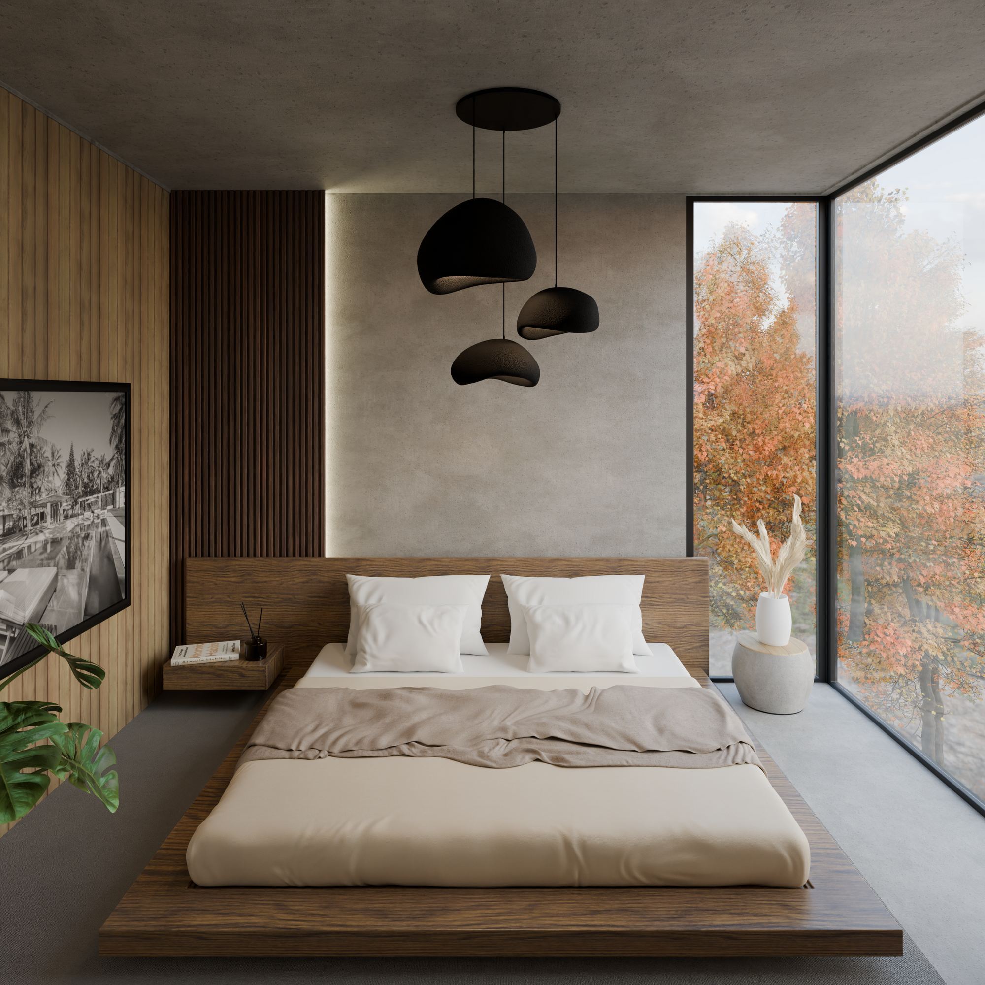 Candeeiro de Teto – 31 a 120 cm – Preto – Composto Polimérico