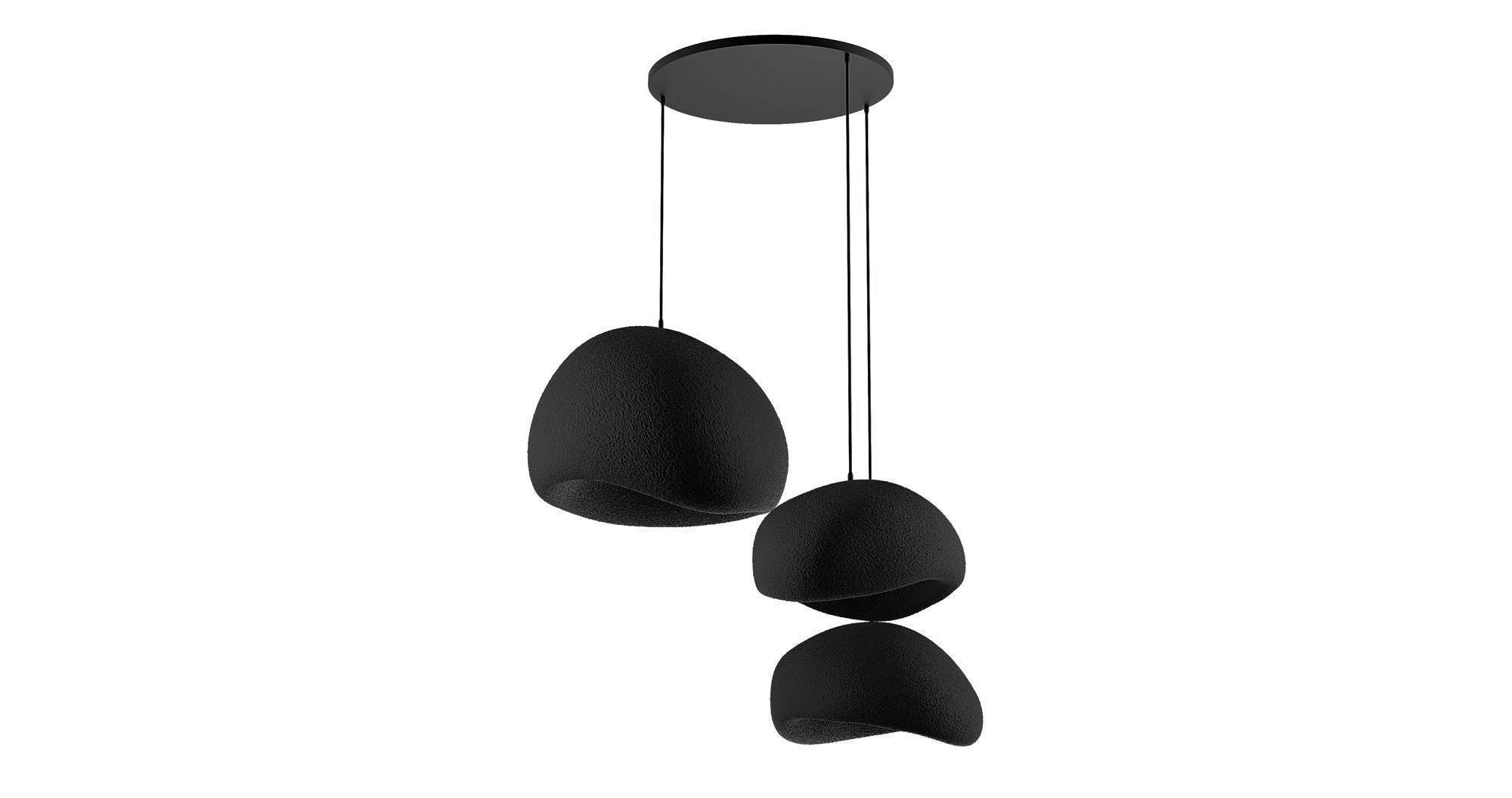 Candeeiro de Teto – 31 a 120 cm – Preto – Composto Polimérico