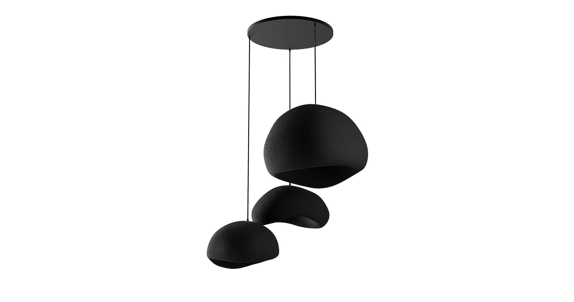 Candeeiro de Teto – 31 a 120 cm – Preto – Composto Polimérico