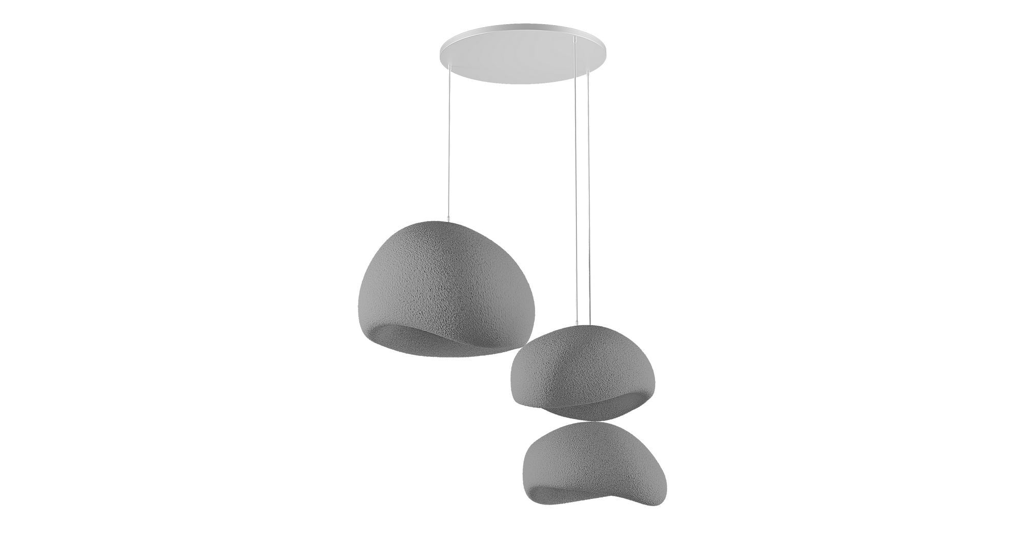 Candeeiro de Teto – 31-120 cm – Cinza Concreto – Composto Polimérico