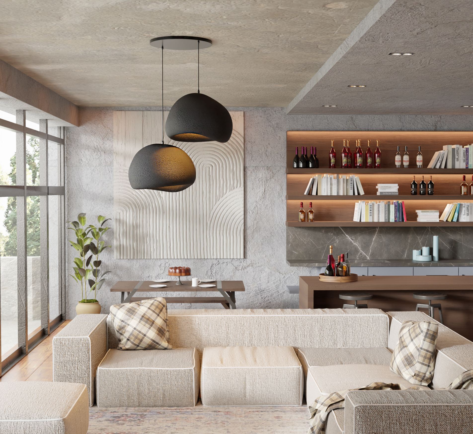 Candeeiro de Teto – 31-120 cm – Preto – Composto Polimérico