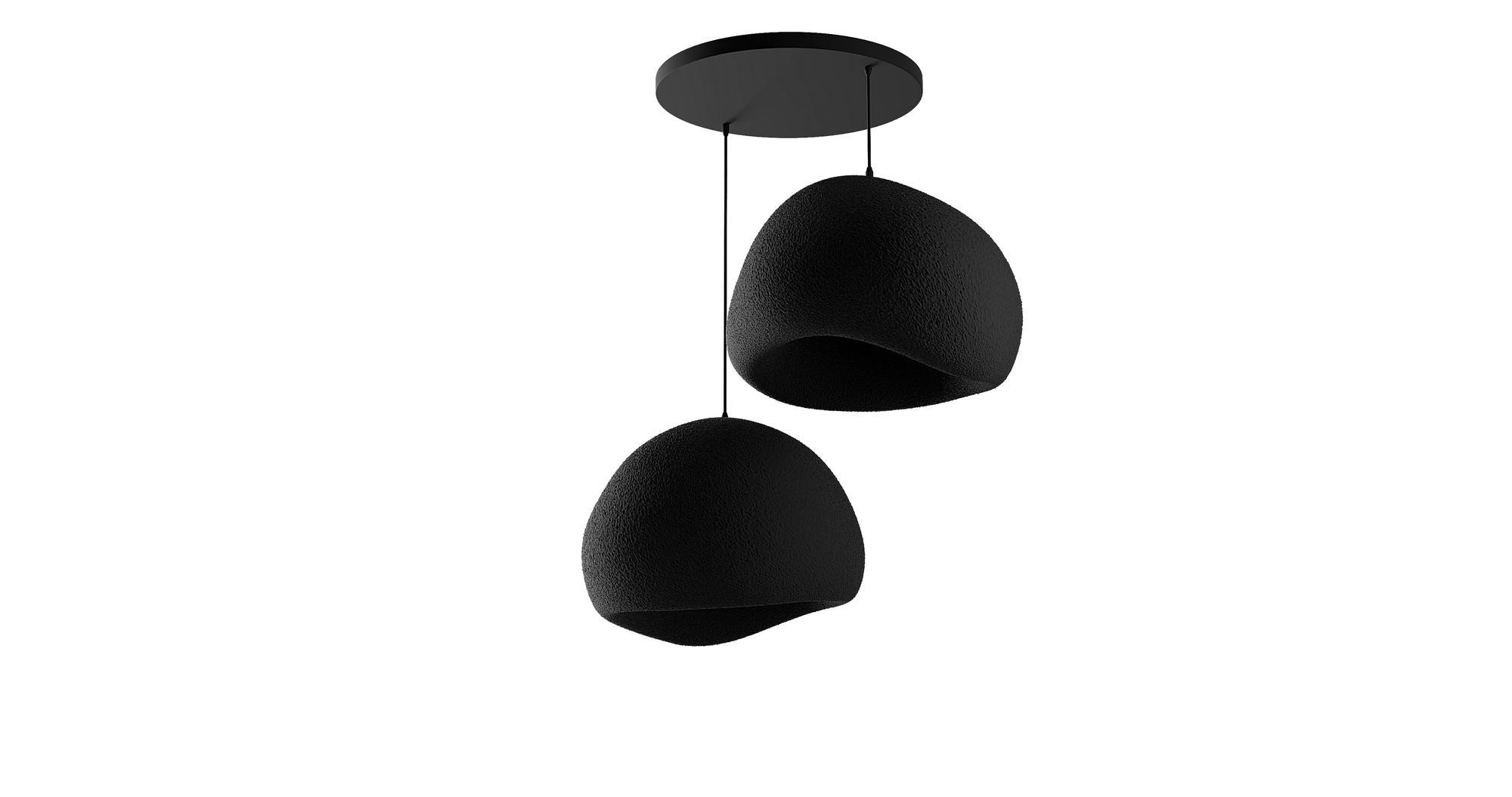 Candeeiro de Teto – 31-120 cm – Preto – Composto Polimérico