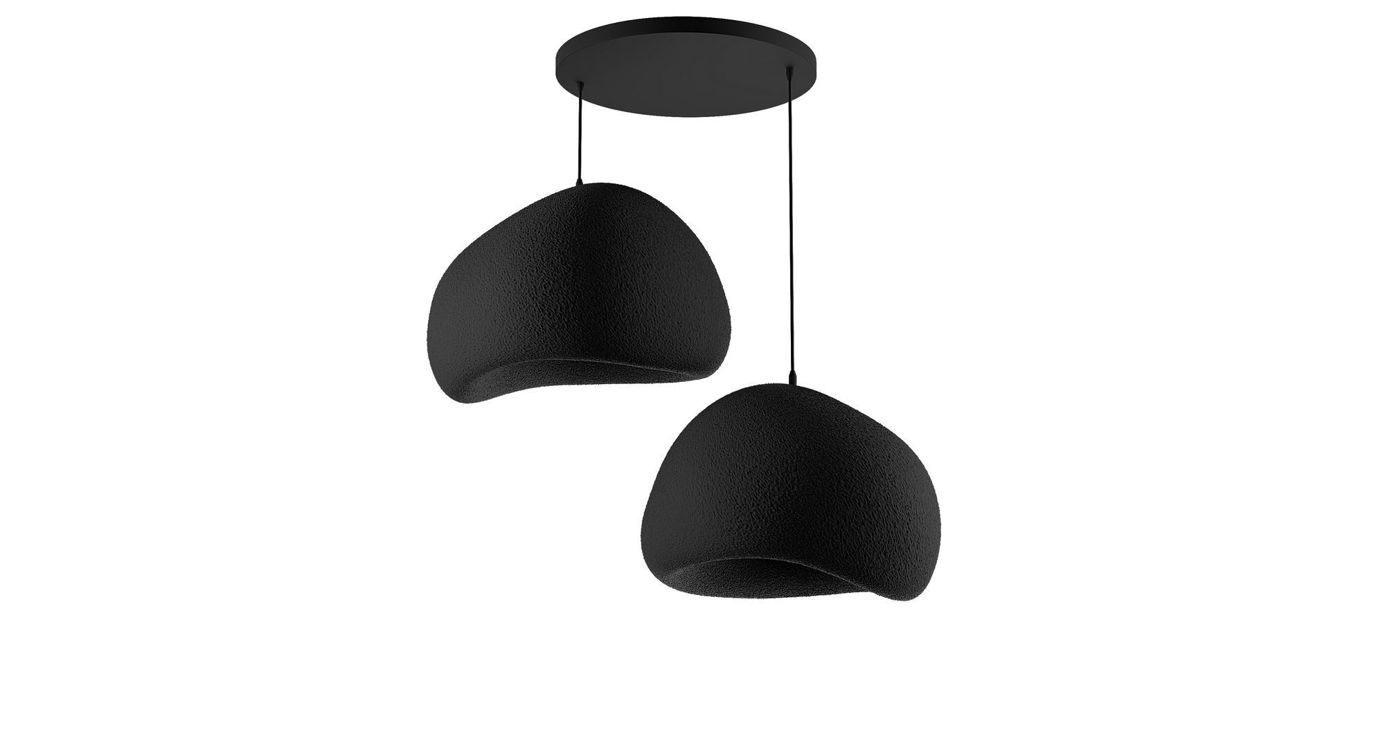 Candeeiro de Teto – 31-120 cm – Preto – Composto Polimérico