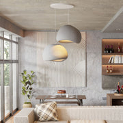 Candeeiro de Teto – 42 x 38 x 28 cm – Cinza Concreto – Composto Polimérico