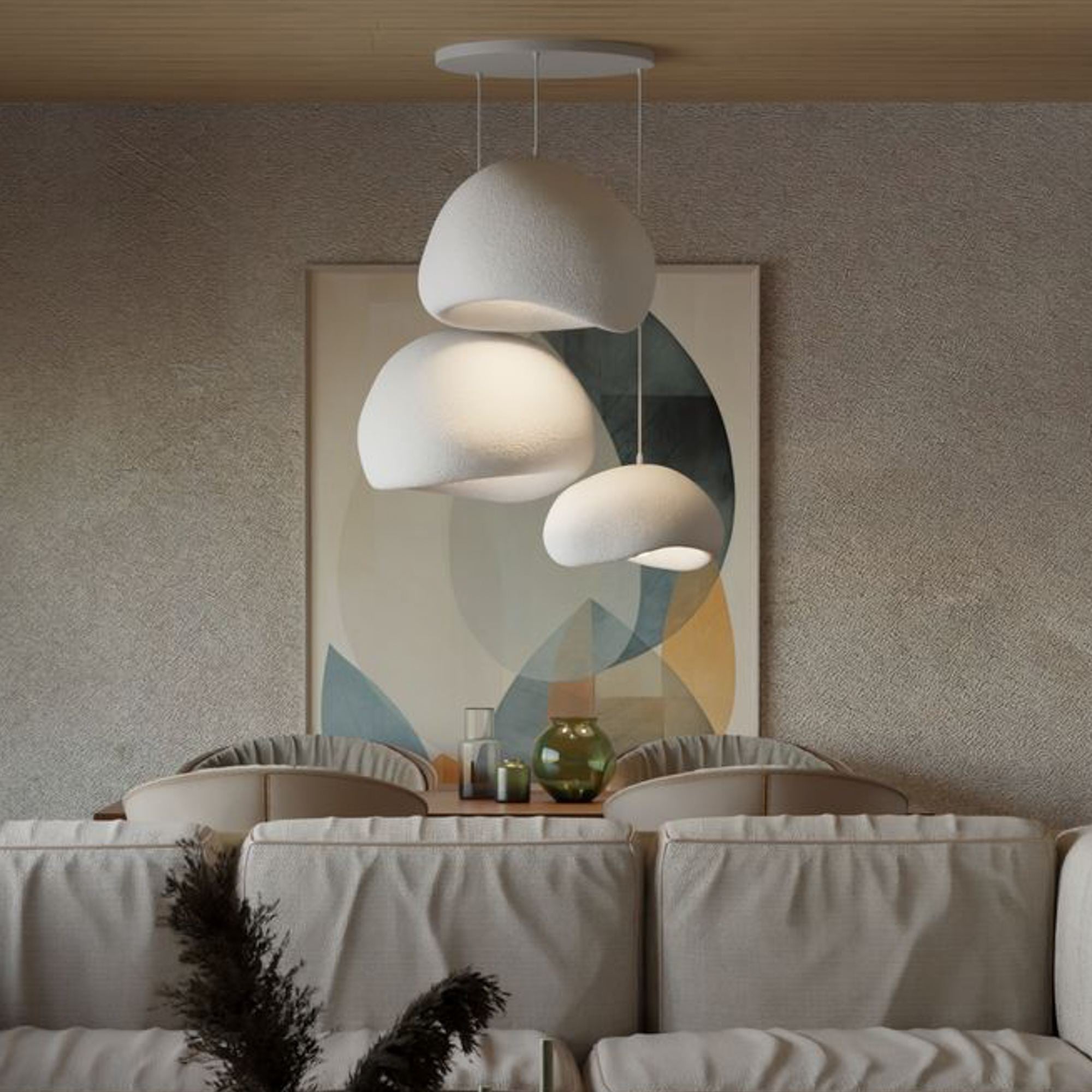 Candeeiro de Teto – 31-120 cm – Branco – Composto Polimérico