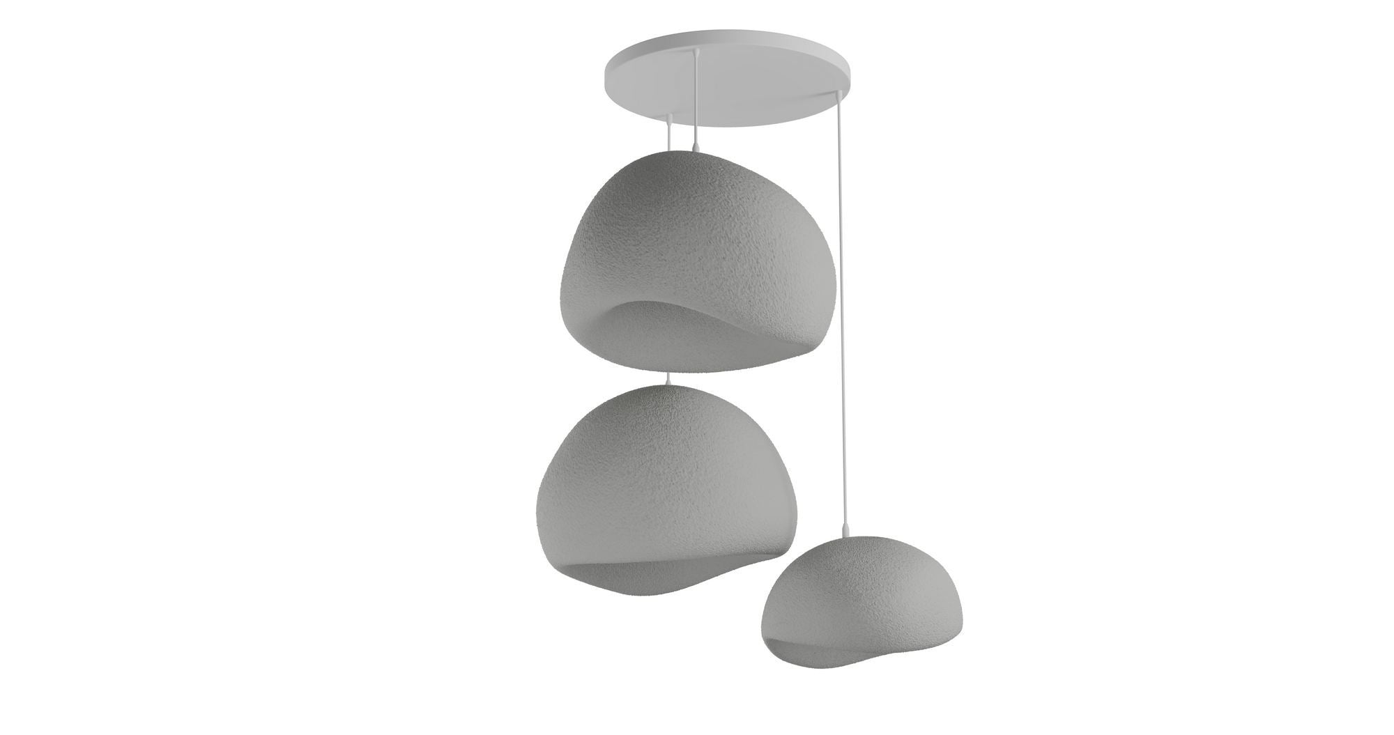 Candeeiro de Teto – 31-120 cm – Cinza Concreto – Composto Polimérico