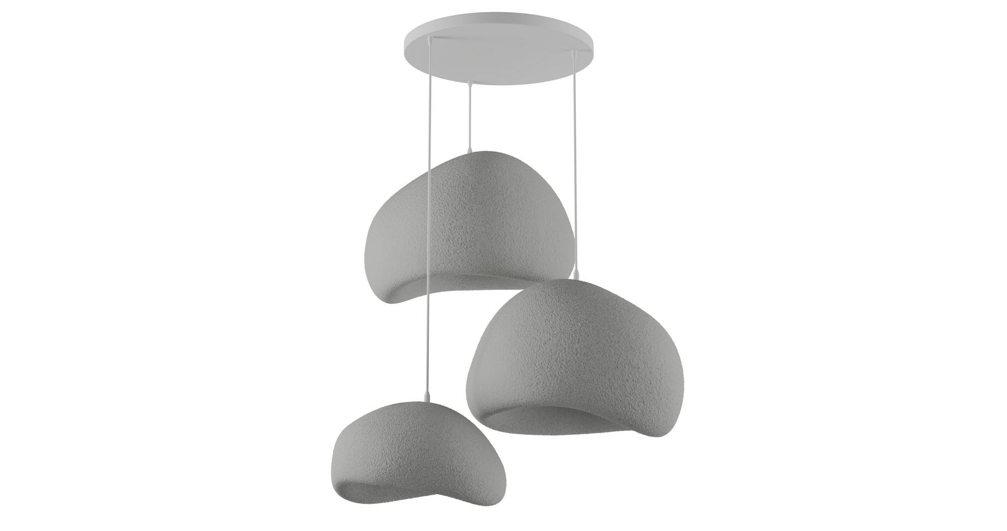 Candeeiro de Teto – 31-120 cm – Cinza Concreto – Composto Polimérico