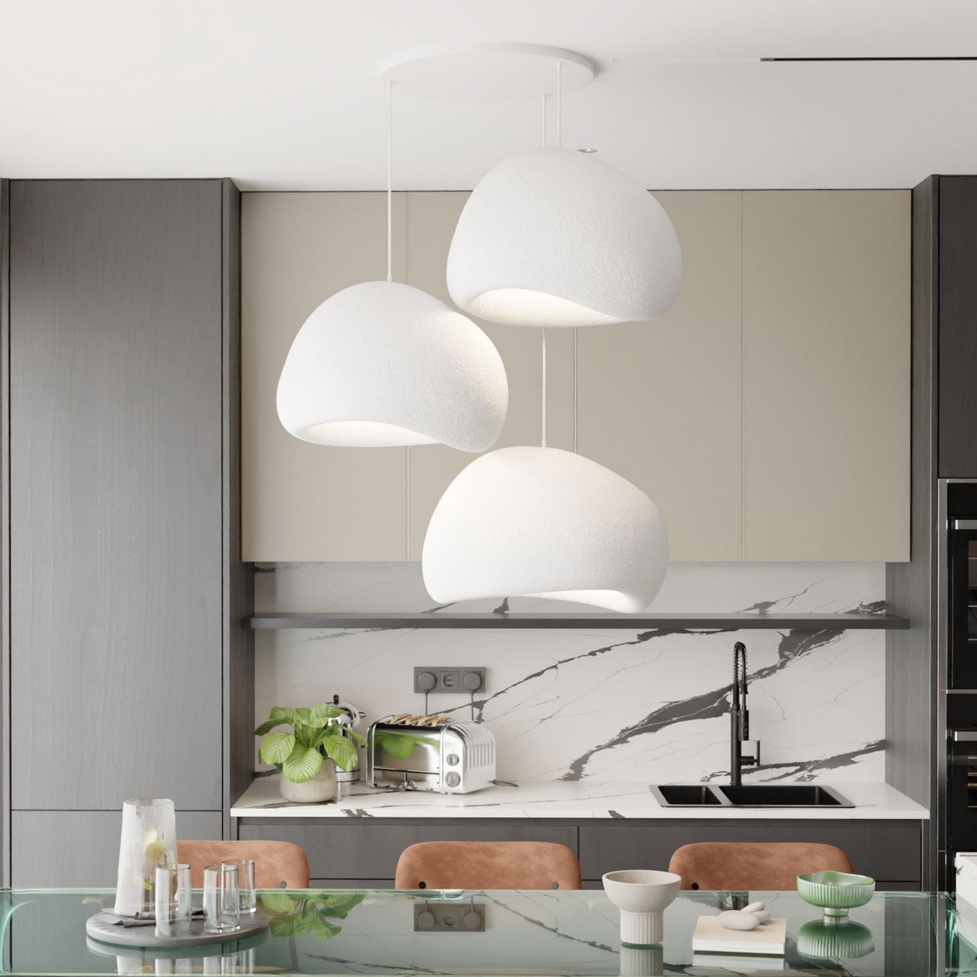 Candeeiro de Teto – 31-120 cm – Branco – Composto Polimérico