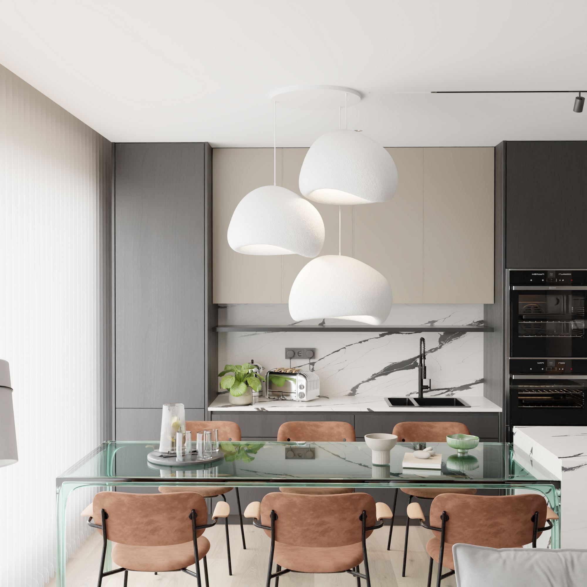 Candeeiro de Teto – 31-120 cm – Branco – Composto Polimérico