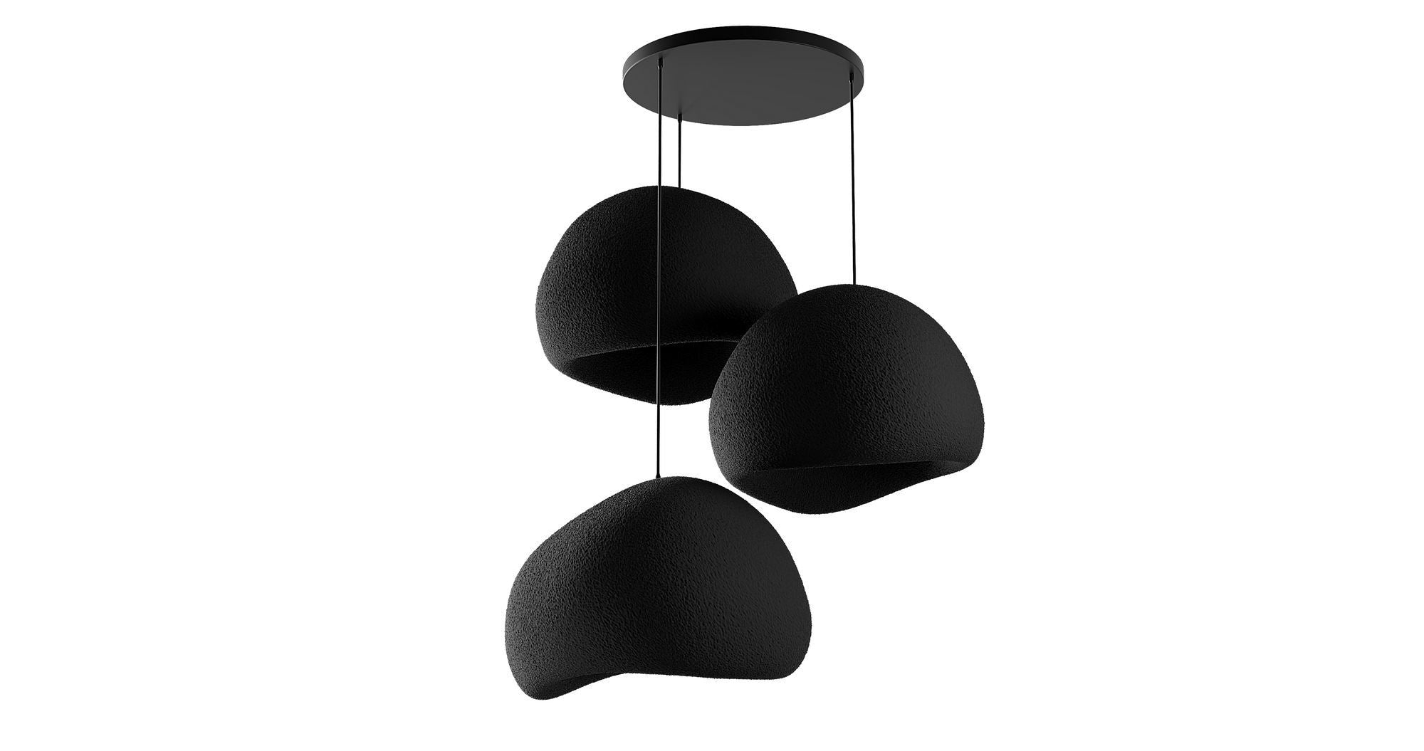 Candeeiro de Teto – 42 x 38 x 28 cm – Preto – Composto Polimérico