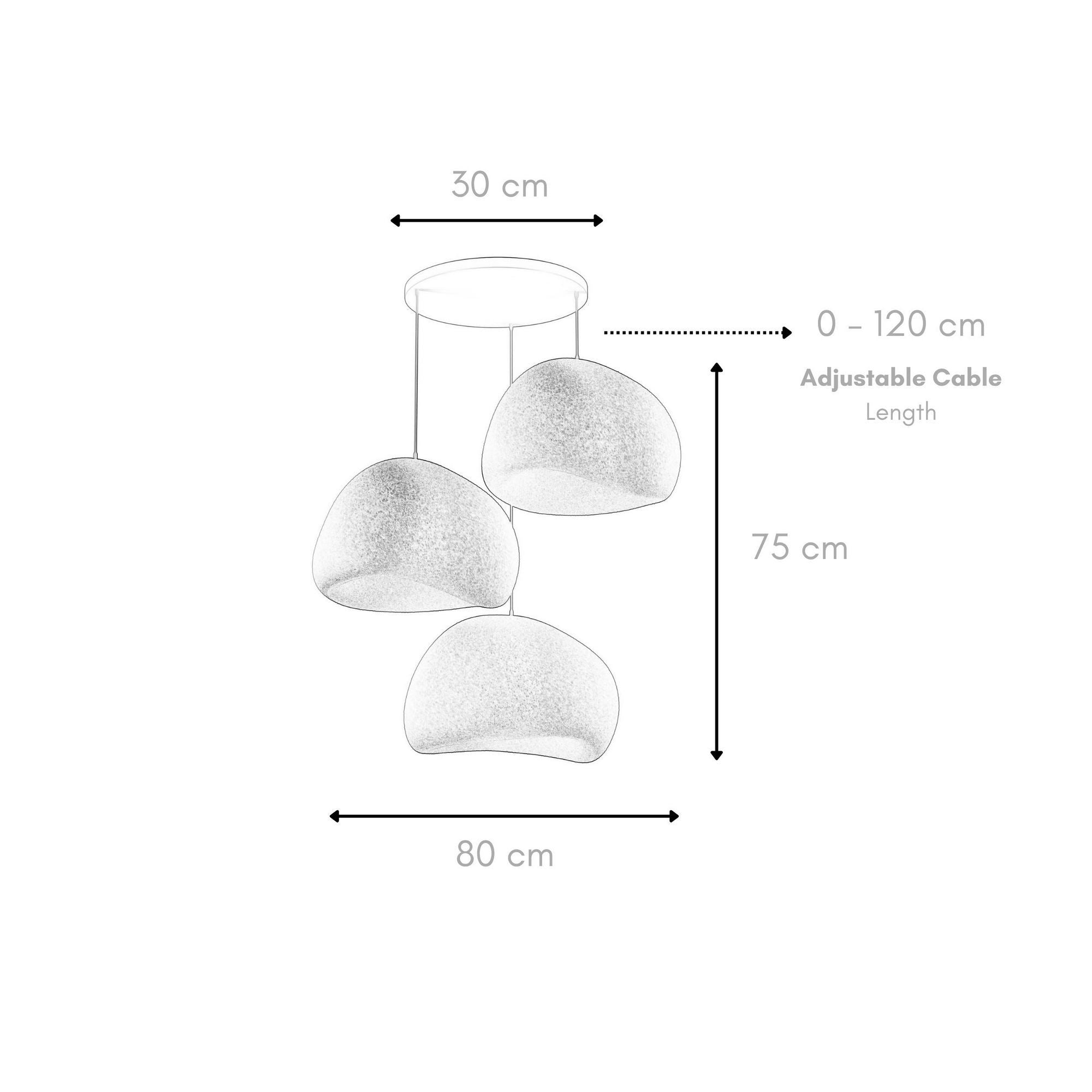 Candeeiro de Teto – 42 x 38 x 28 cm – Preto – Composto Polimérico