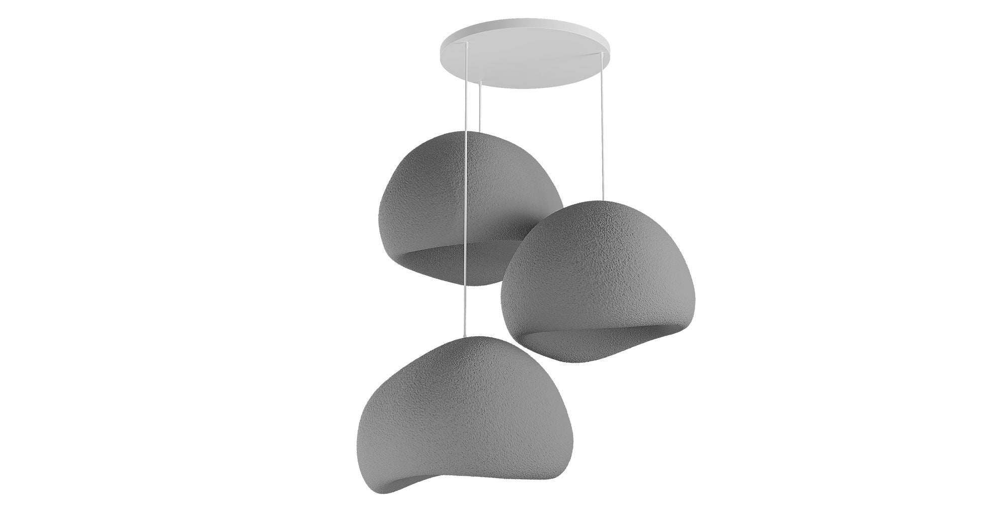 Candeeiro de Teto – 31-120 cm – Cinza Concreto – Composto Polimérico