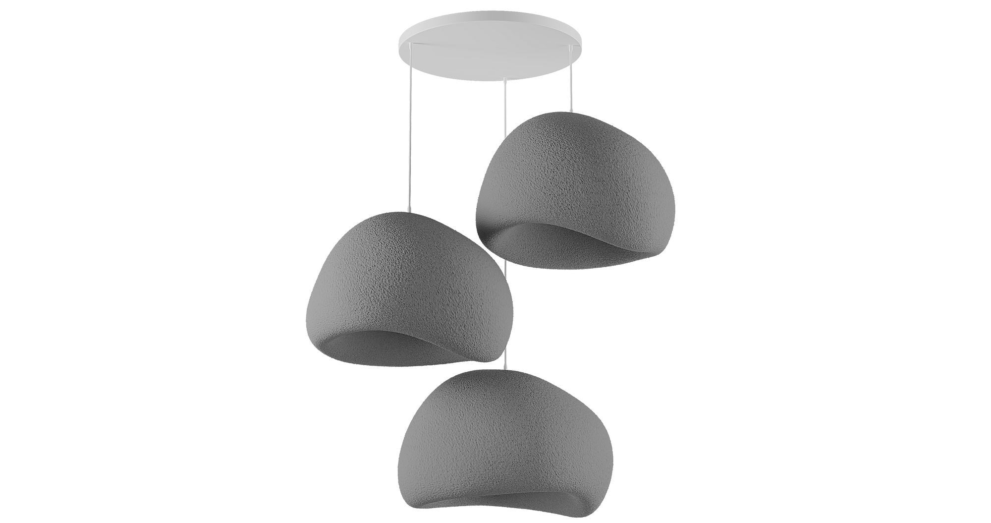 Candeeiro de Teto – 31-120 cm – Cinza Concreto – Composto Polimérico