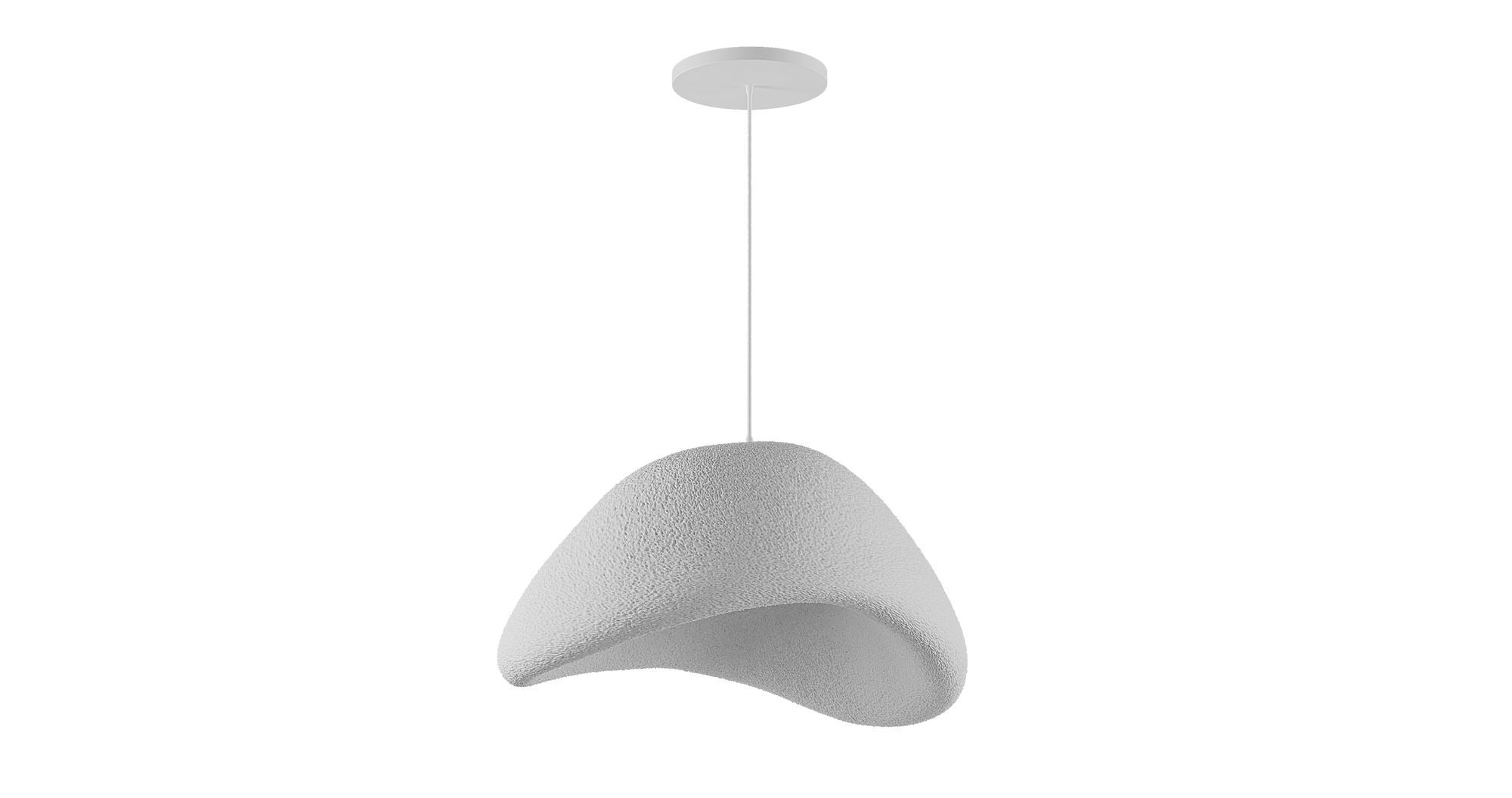 Candeeiro de Teto – 50 x 37 x 28 cm – Branco – Composto Polimérico