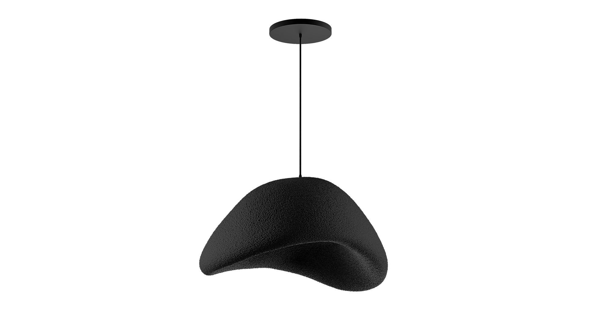 Candeeiro de Teto – 50 x 37 x 28 cm – Preto – Composto Polimérico