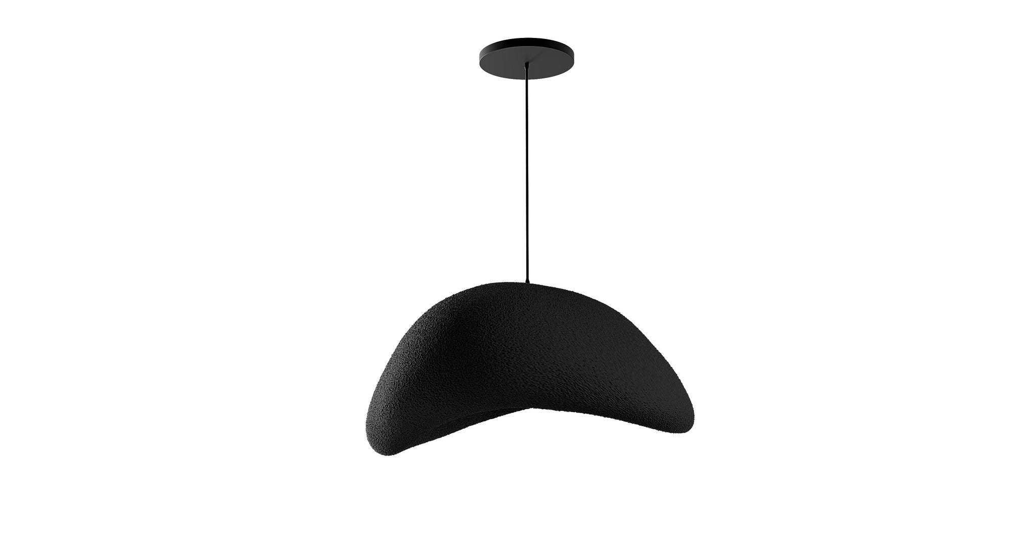 Candeeiro de Teto – 50 x 37 x 28 cm – Preto – Composto Polimérico