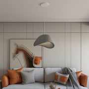 Candeeiro de Teto - 50 x 37 x 28 cm - Cinza Concreto - Composto Polimérico