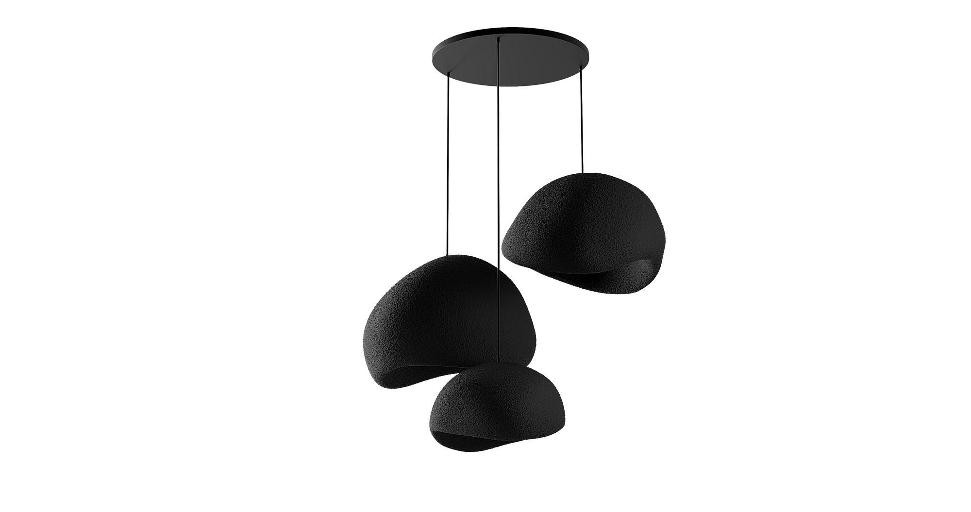 Candeeiro de Teto – 31 - 120 cm – Preto – Composto Polimérico