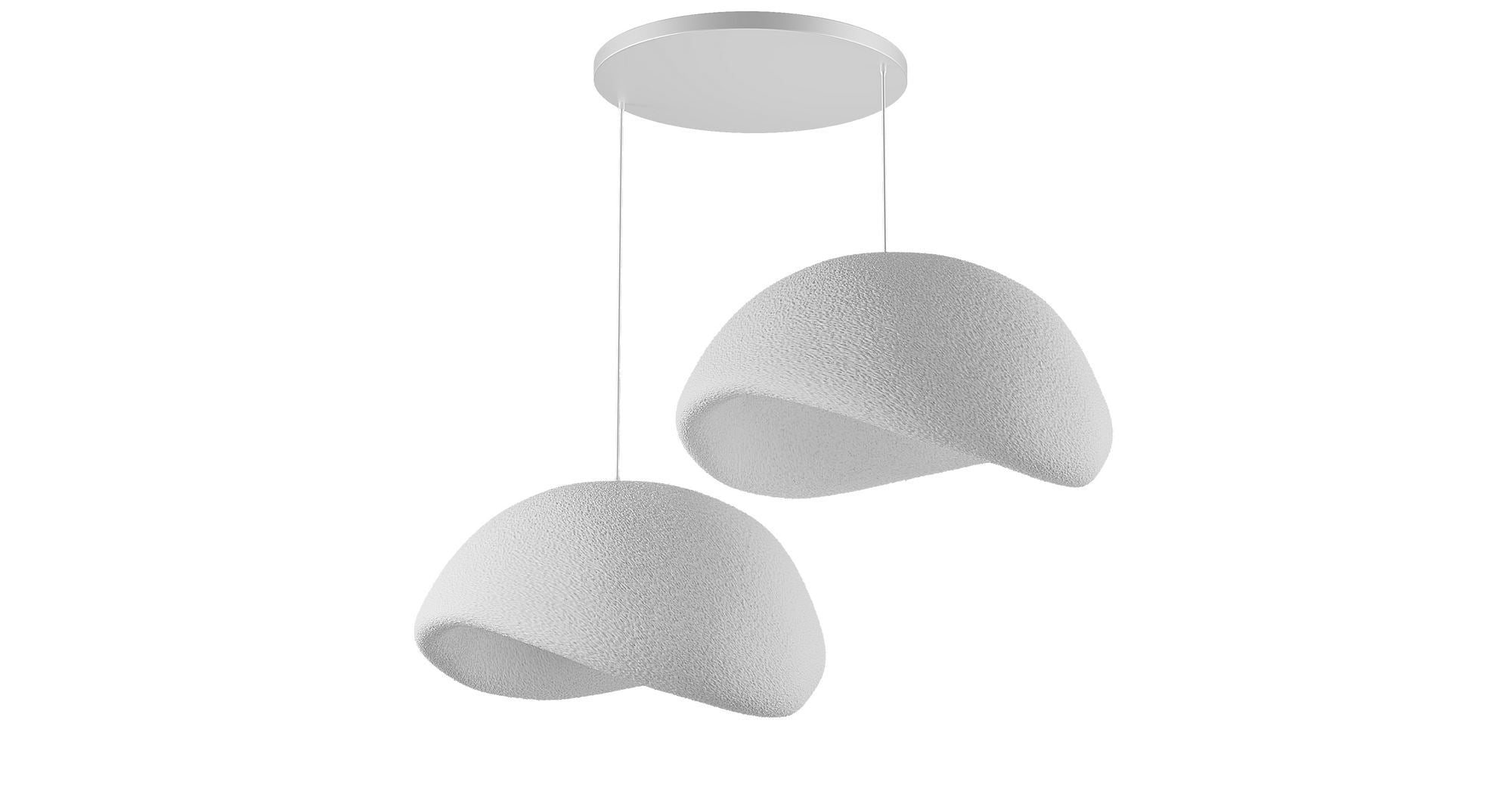 Candeeiro de Teto – 50 x 37 x 28 cm – Branco – Composto Polimérico