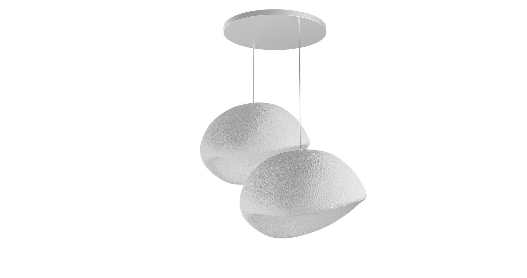 Candeeiro de Teto – 50 x 37 x 28 cm – Branco – Composto Polimérico