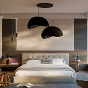 Candeeiro de Teto – 50 x 37 x 28 cm – Preto – Composto Polimérico