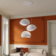 Candeeiro de Teto – 50 x 37 x 28 cm, 42 x 38 x 28 cm – Branco – Composto Polimérico