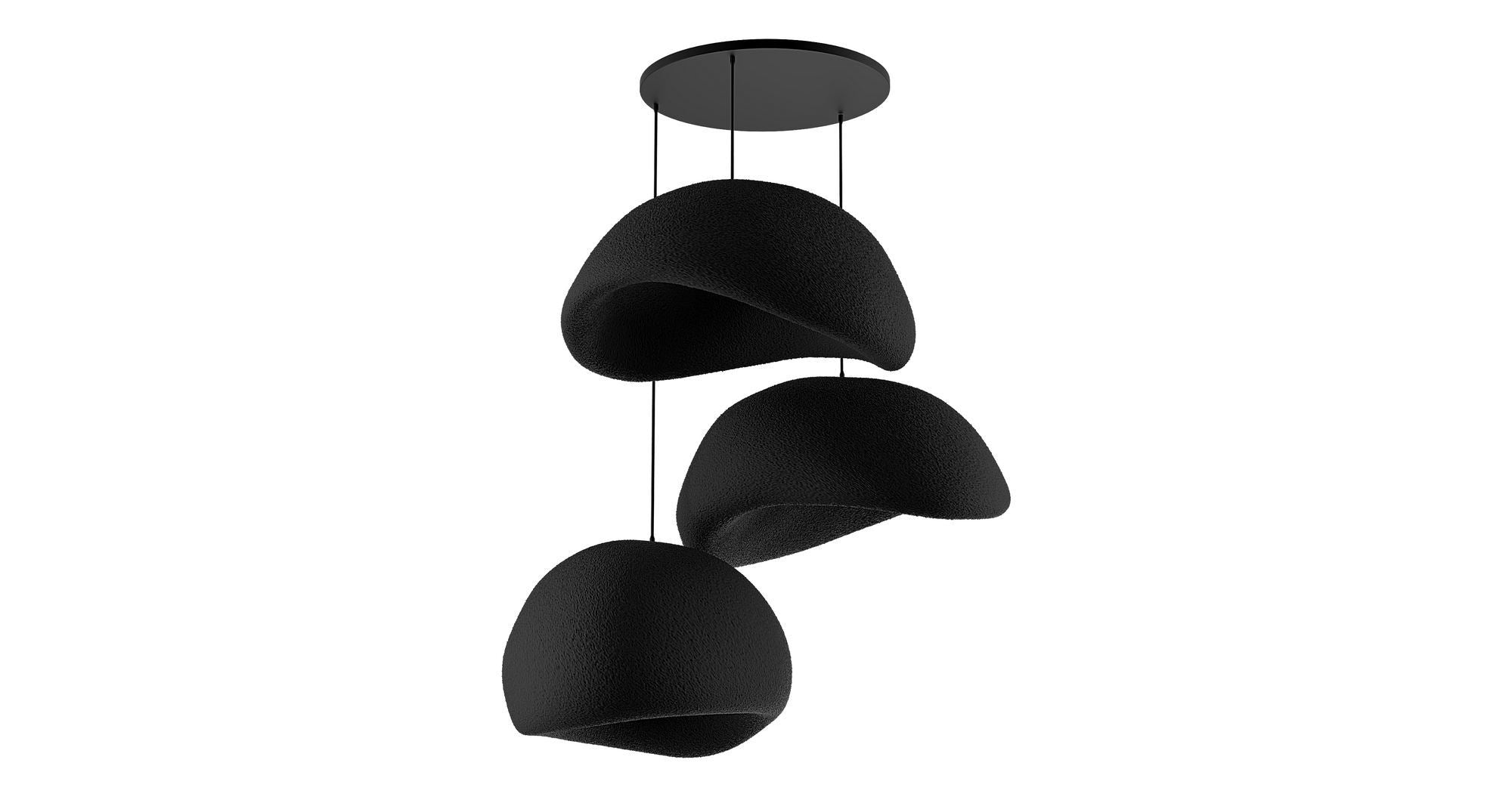 Candeeiro de Teto - 31 a 120 cm - Preto - Composto Polimérico