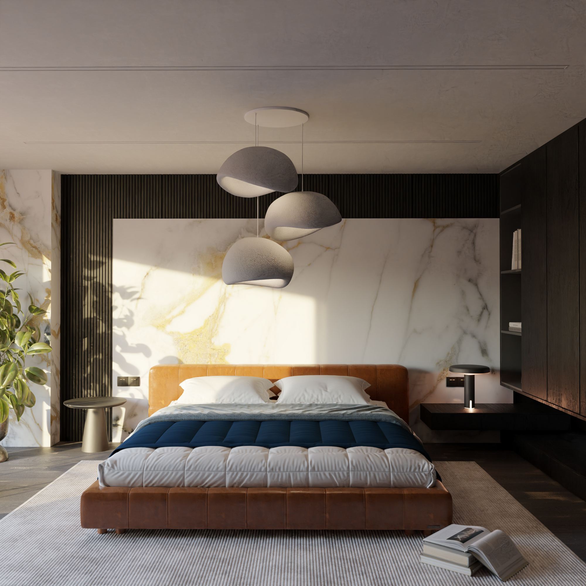 Candeeiro de Teto – 31 a 120 cm – Cinza Concreto – Composto Polimérico