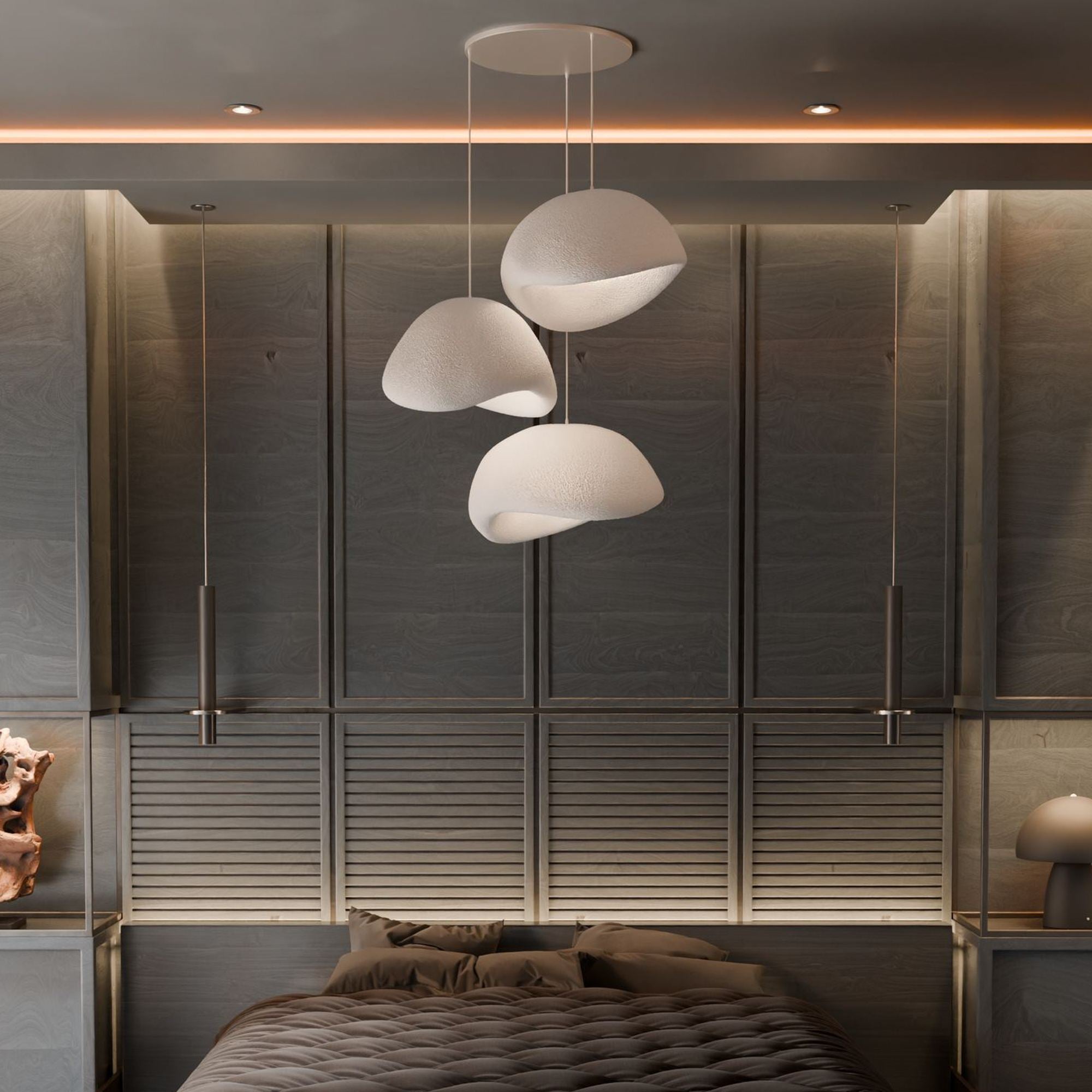 Candeeiro de Teto – 50 x 37 x 28 cm – Branco – Polímero