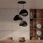 Candeeiro de Teto – 50 x 37 x 28 cm – Preto – Composto Polimérico