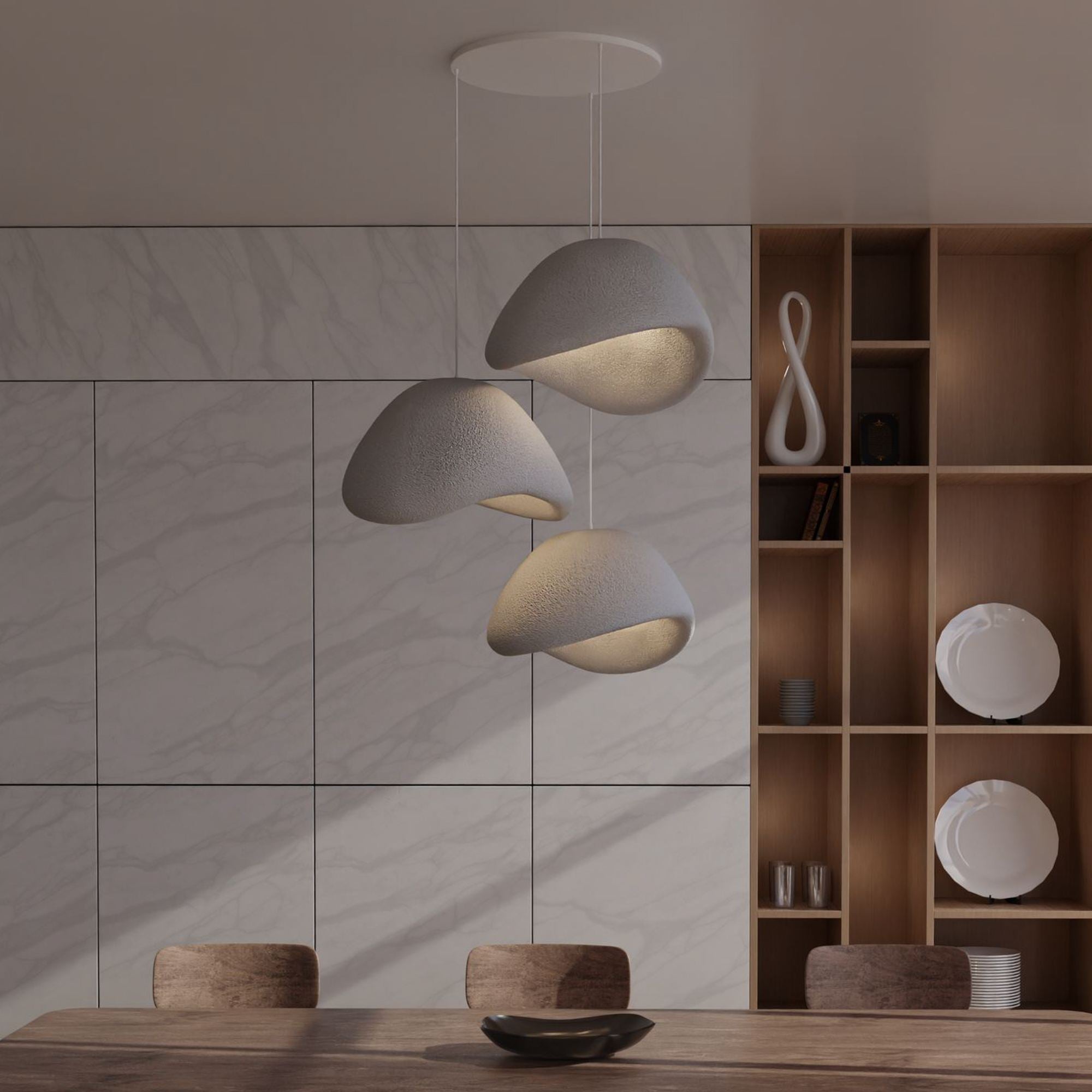 Candeeiro de Teto – 31-120 cm – Cinza Concreto – Composto Polimérico