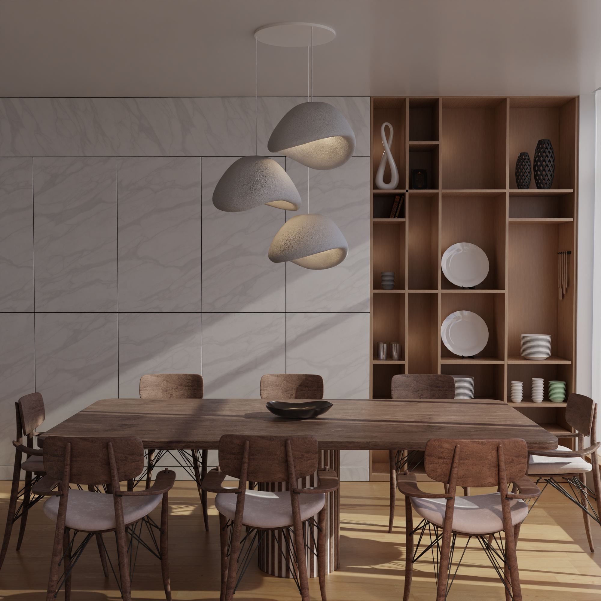 Candeeiro de Teto – 31-120 cm – Cinza Concreto – Composto Polimérico