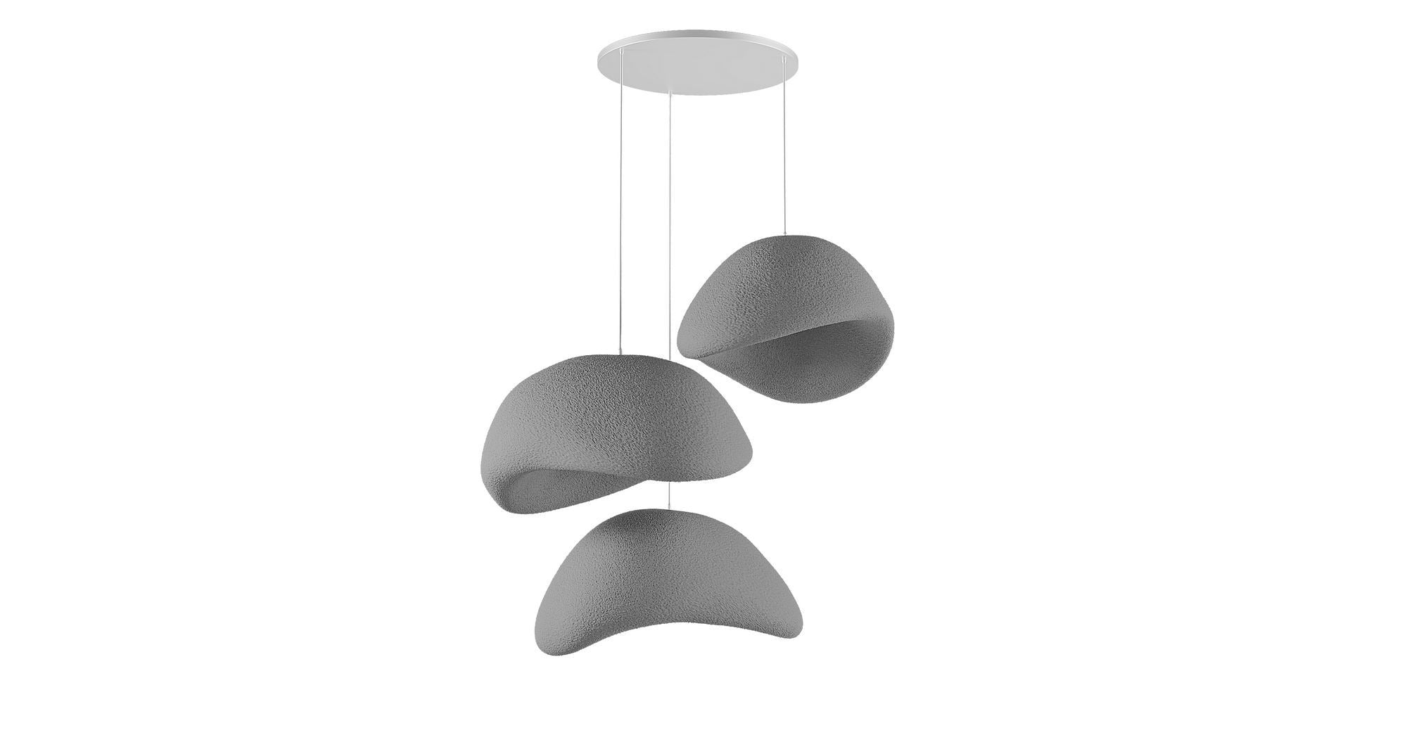 Candeeiro de Teto – 31-120 cm – Cinza Concreto – Composto Polimérico