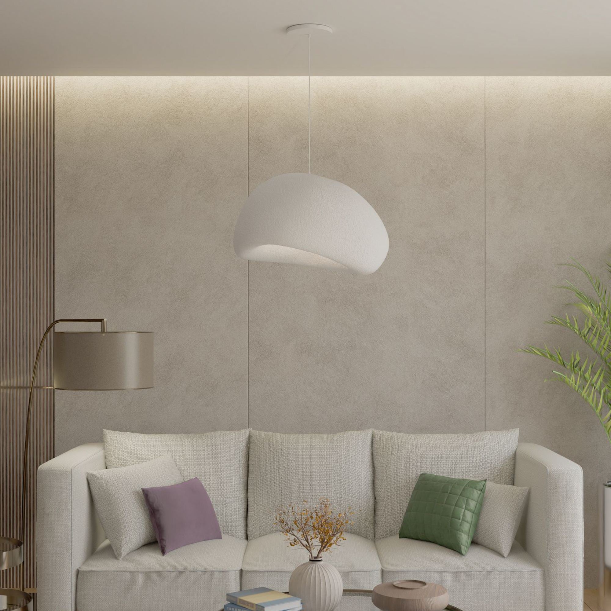 Candeeiro de Teto – 35-120 cm – Branco – Composto Polimérico