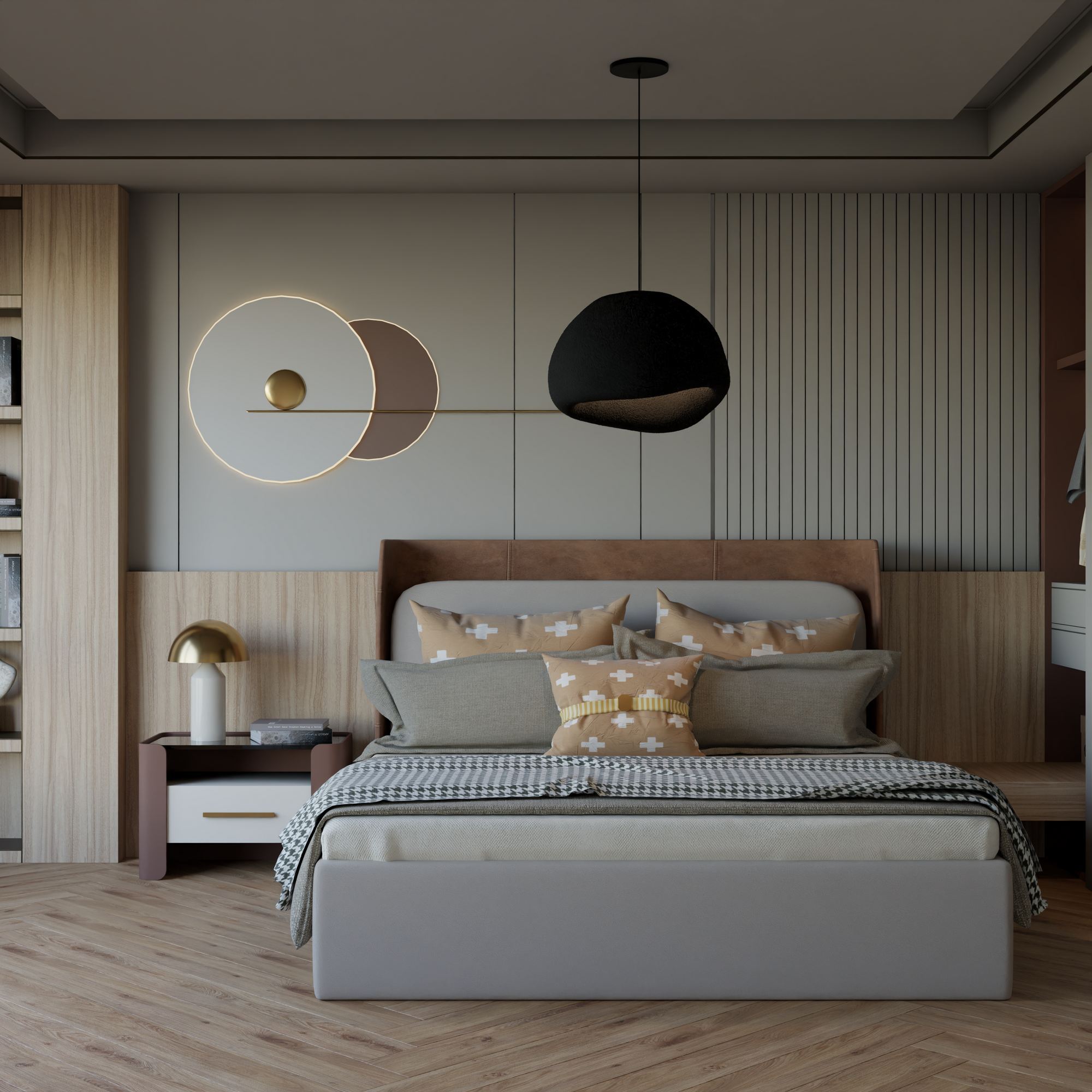 Candeeiro de Teto – 35-120 cm – Preto – Composto Polimérico