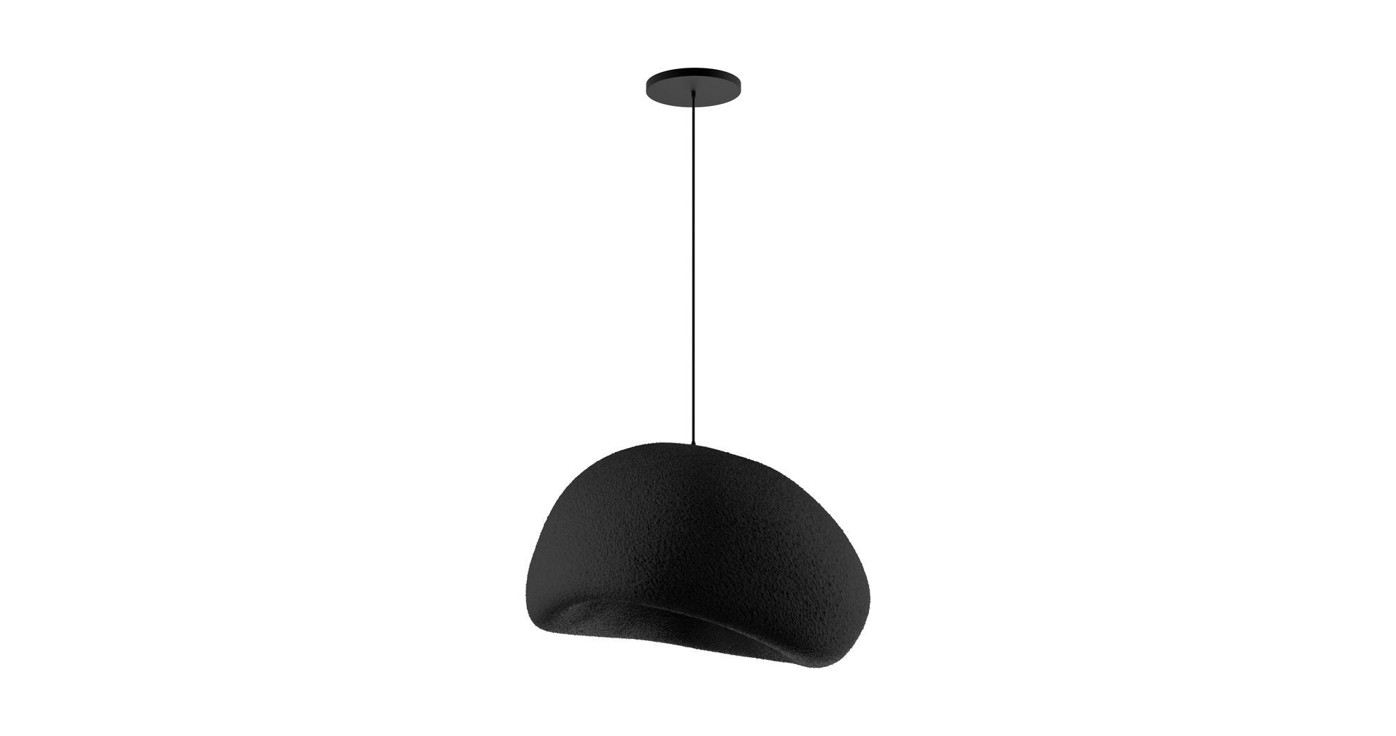 Candeeiro de Teto – 35-120 cm – Preto – Composto Polimérico