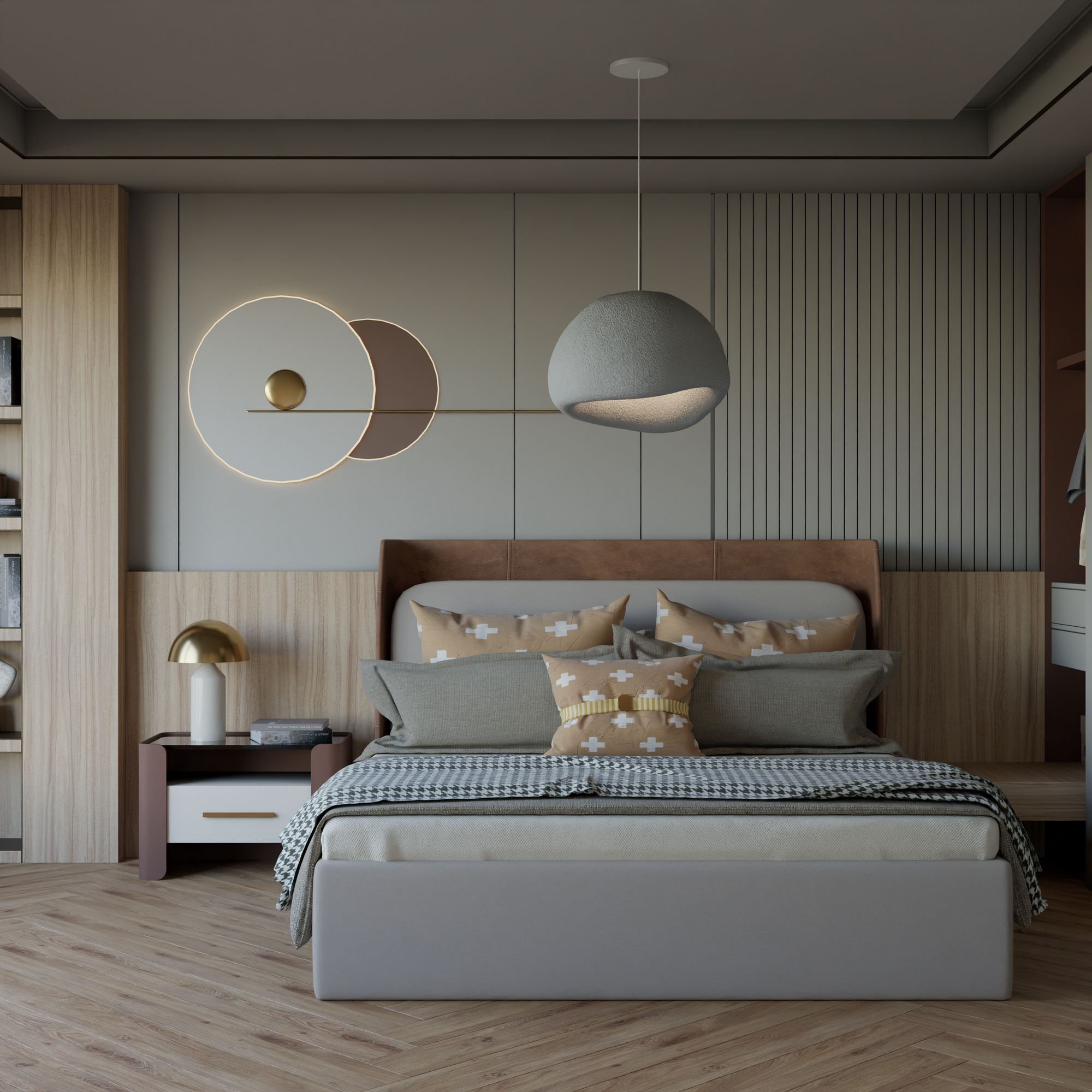 Candeeiro de Teto – 35 - 120 cm – Cinza Concreto – Composto Polimérico