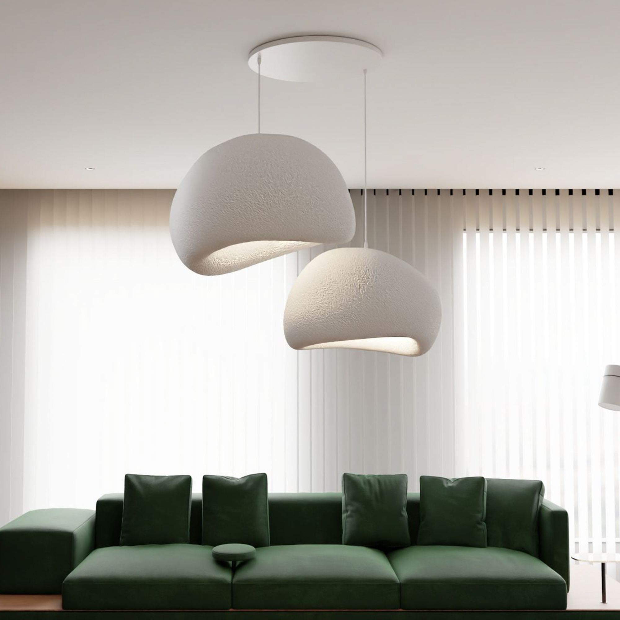 Candeeiro de Teto – 35-120 cm – Branco – Polímero