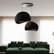 Candeeiro de Teto – 50 x 45 x 32 cm, 42 x 38 x 28 cm – Preto – Composto Polimérico