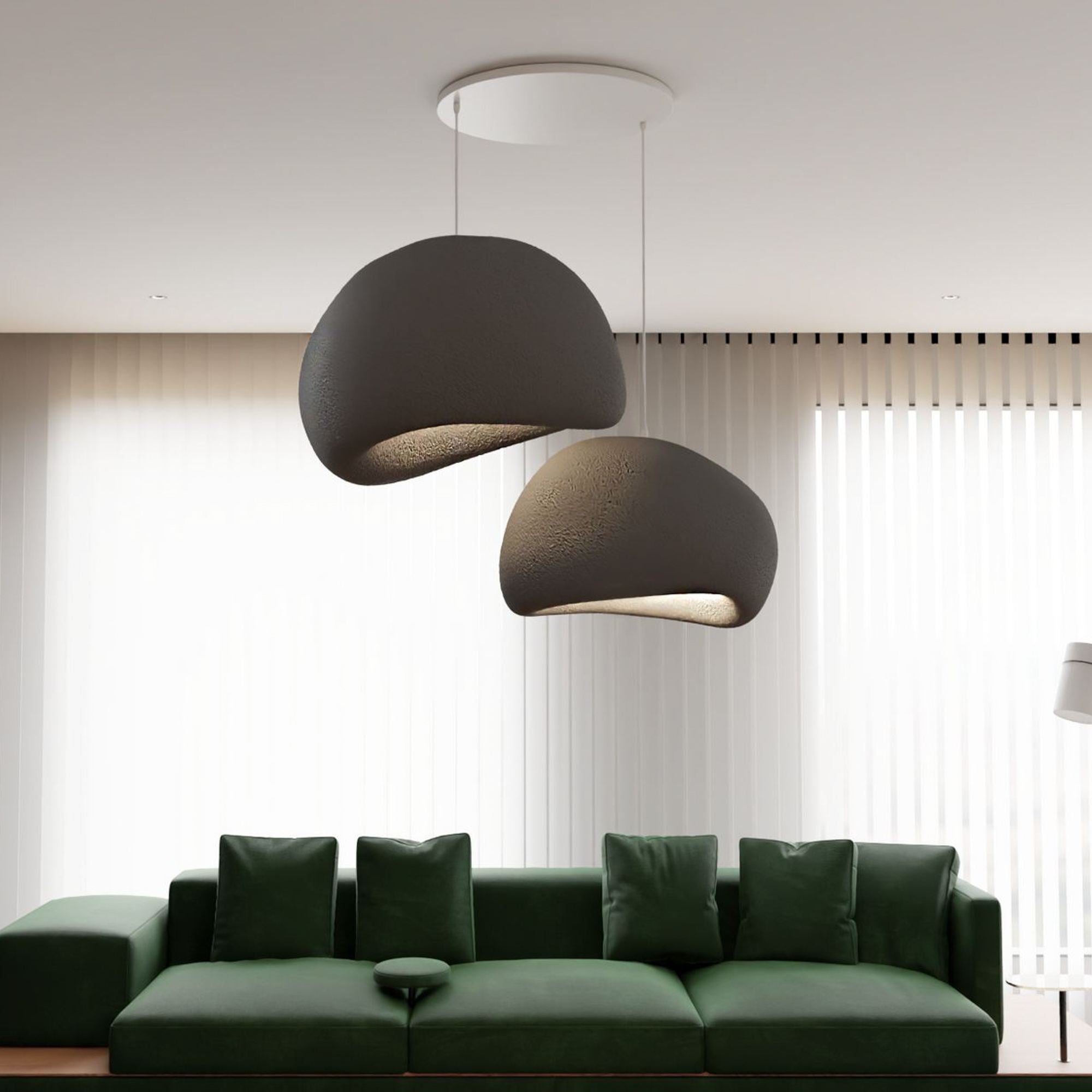 Candeeiro de Teto – 35-120 cm – Cinza Concreto – Composto Polimérico