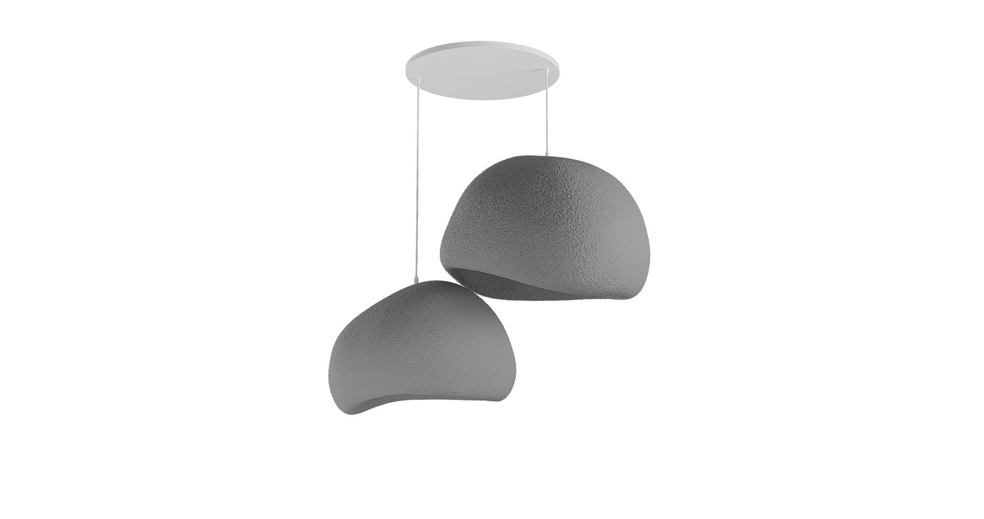 Candeeiro de Teto – 35-120 cm – Cinza Concreto – Composto Polimérico